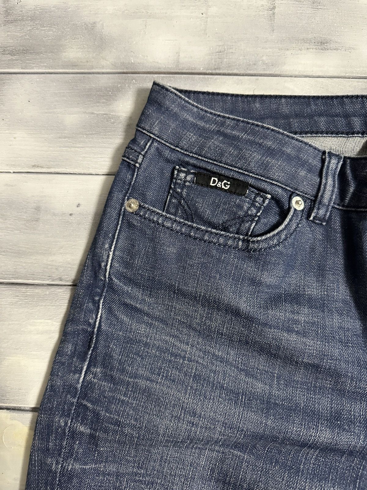 Dolce & Gabbana Rare Luxury Jeans Dolce&Gabbana Slimmy Leather Logo Size 26 Size 26" / US 2 / IT 38 - 6 Thumbnail
