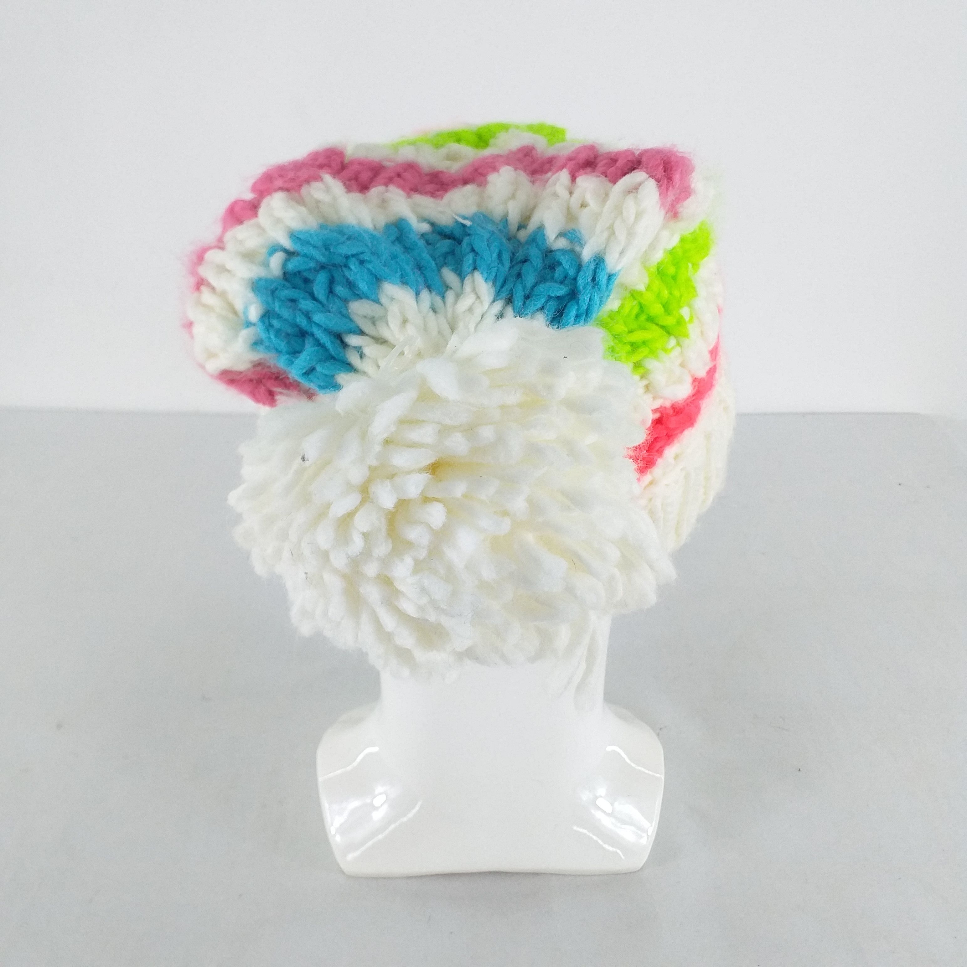 Japanese Brand Colorful Stripes Snow Cap Hat Beanie -BN367 Size ONE SIZE - 3 Thumbnail