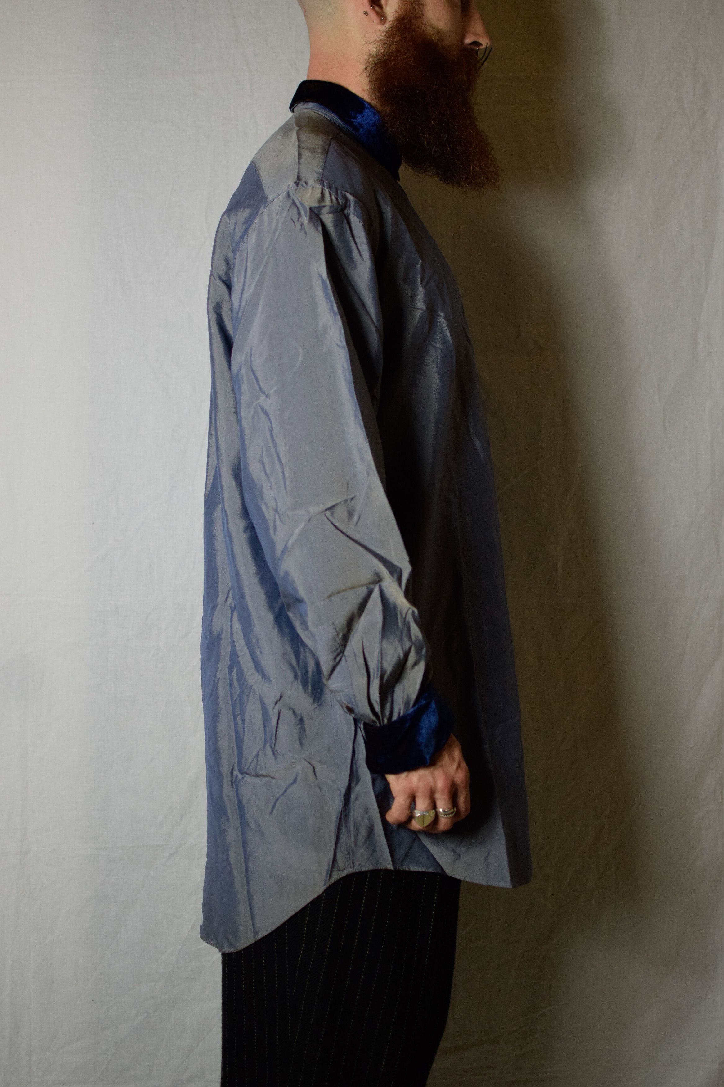 Yohji Yamamoto YYPH Archive Velvet Detail Shirt Size US L / EU 52-54 / 3 - 5 Thumbnail