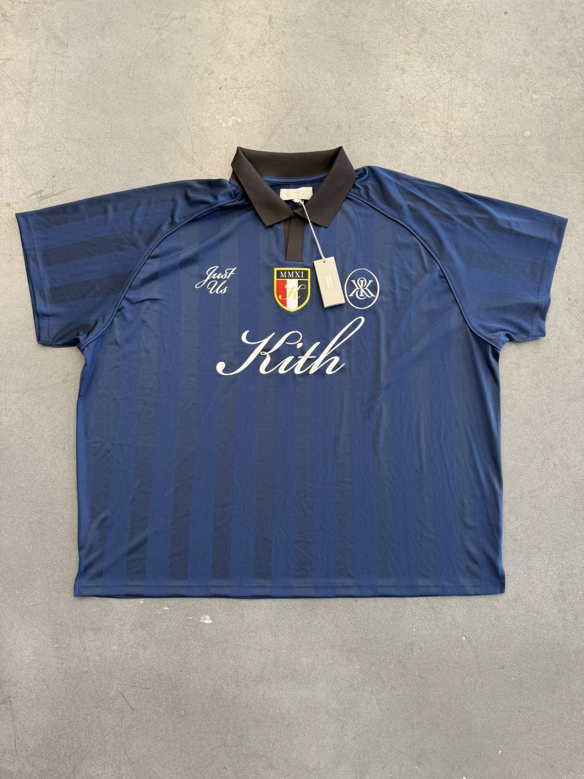 Kith SS24 Kith Shadow Stripe Marcel Soccer Jersey Size US XXL / EU 58 / 5 - 1 Thumbnail