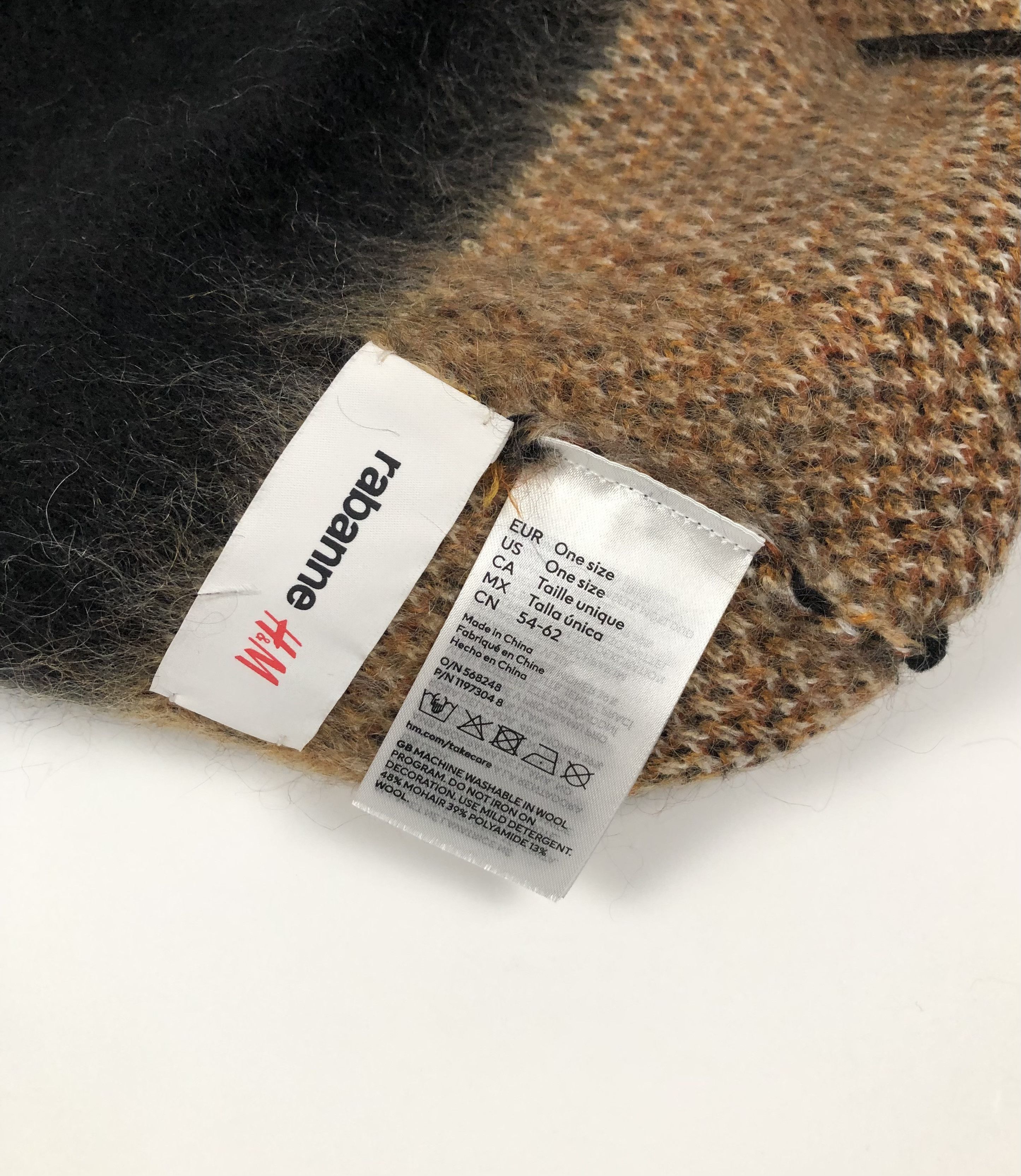 H&M × Paco Rabanne Rabanne H&M Mohair-Blend Jacquard-Knit Beanie Size ONE SIZE - 6 Thumbnail