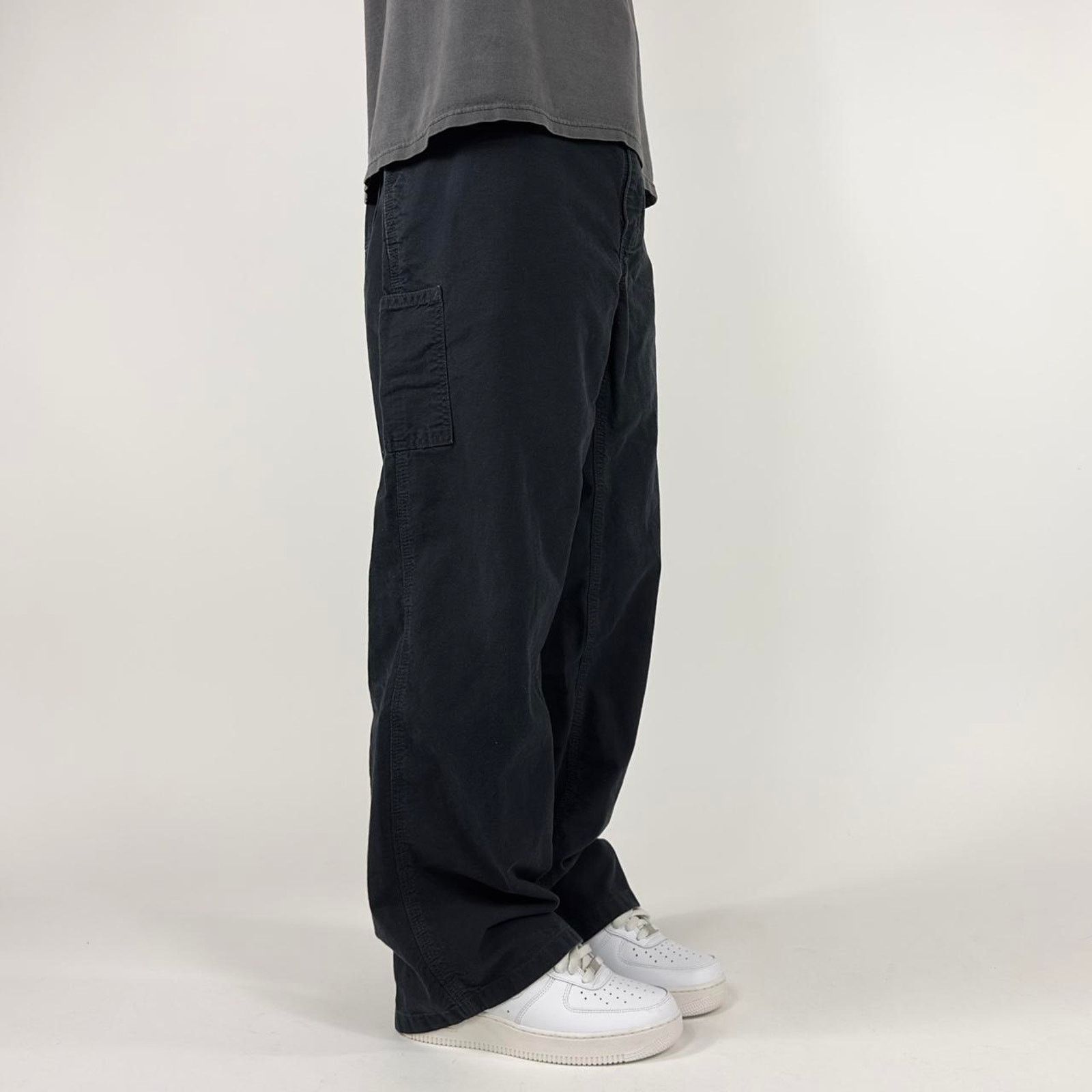 Carhartt × Japanese Brand Y2K Carhartt Black Carpenter Baggy Wideleg Streetwear Pants Size US 37 - 2 Thumbnail