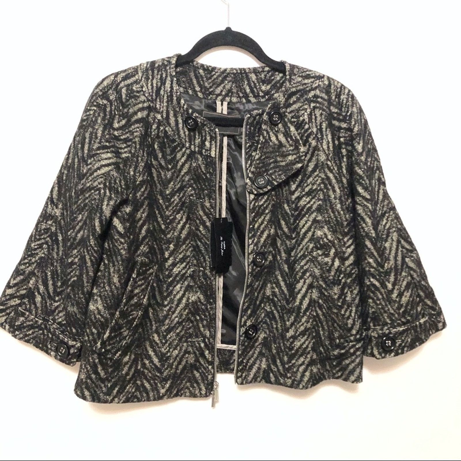 Bcbgmaxazria NWT BCBGMaxazaria trapeze jacket Tara wool xxs Size XXS / US 00 / IT 34 - 2 Thumbnail