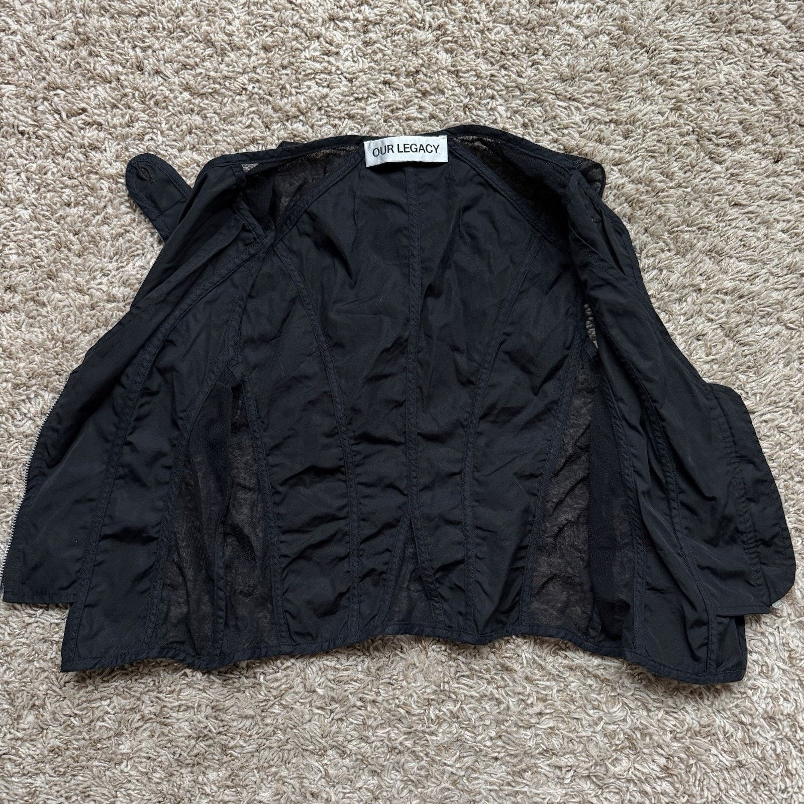 Our Legacy $420 Our Legacy Corset Vest Black All Day Poplin Size M Size M / US 6-8 / IT 42-44 - 6 Thumbnail
