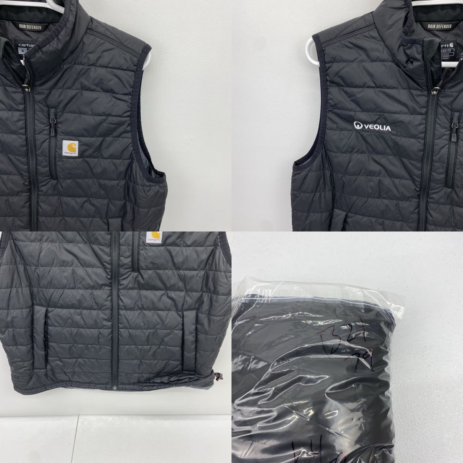 Carhartt Carhartt Vest Men XL Rain Defender Relaxed Work Lightweight Insulated Puffer Nylon Softshell Zip Mid-Length Black Size US XL / EU 56 / 4 - 8 Thumbnail
