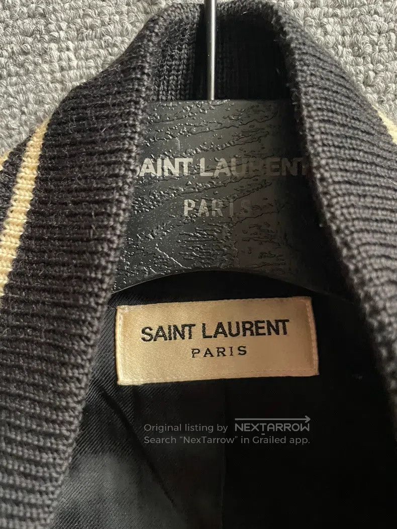 Saint Laurent Paris Saint Laurent Paris Black and White Baseball Jacket Size US XS / EU 42 / 0 - 6 Thumbnail