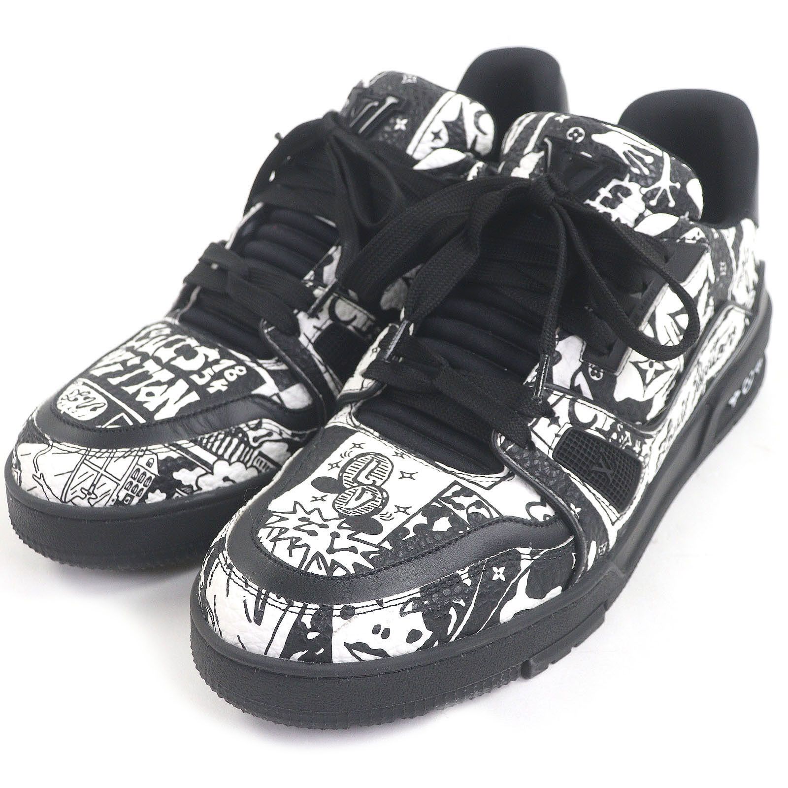Louis Vuitton Louis Vuitton Louis Vuitton LV Trainer Line Sneakers Leather Shoes DUTY FREE for USA Size ONE SIZE - 1 Thumbnail