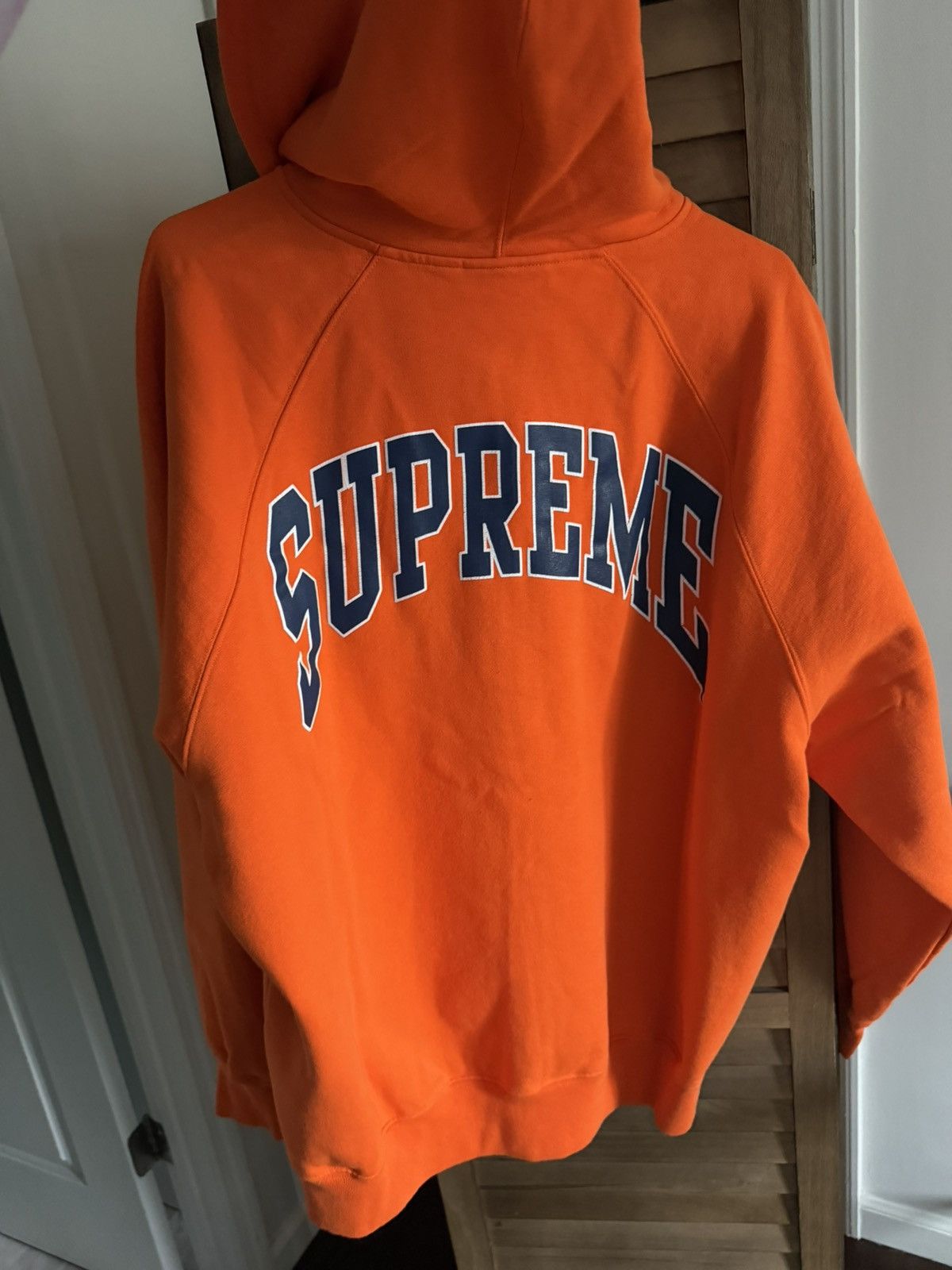Supreme Supreme Cracked Raglan Zip Up Hooded Sweatshirt Size US L / EU 52-54 / 3 - 4 Thumbnail