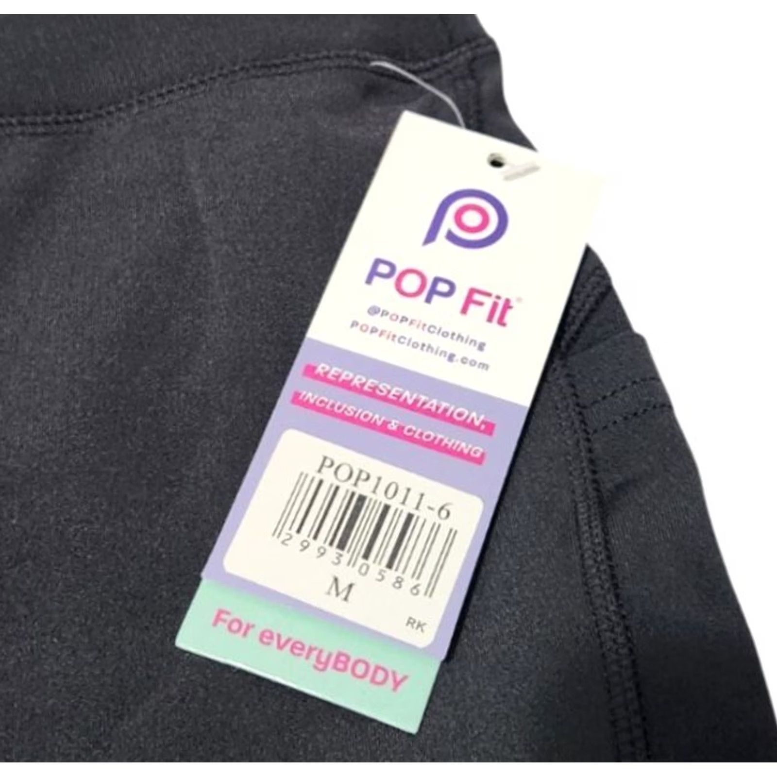 Vintage POP Fit Womens M High-Waisted Cropped Leggings Pockets Dark Gray POP1011-6 Size 32" / US 10 / IT 46 - 5 Thumbnail