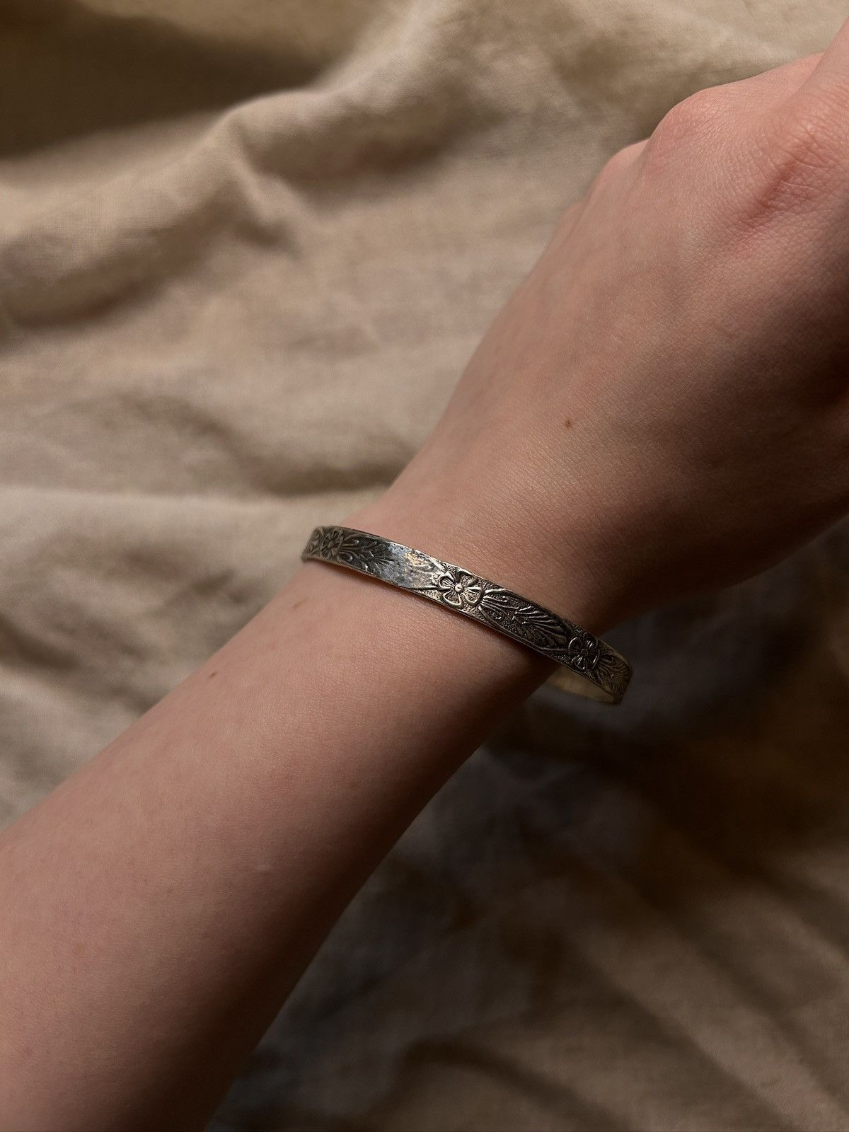 Vintage Sterling silver braclete Size ONE SIZE - 1 Thumbnail