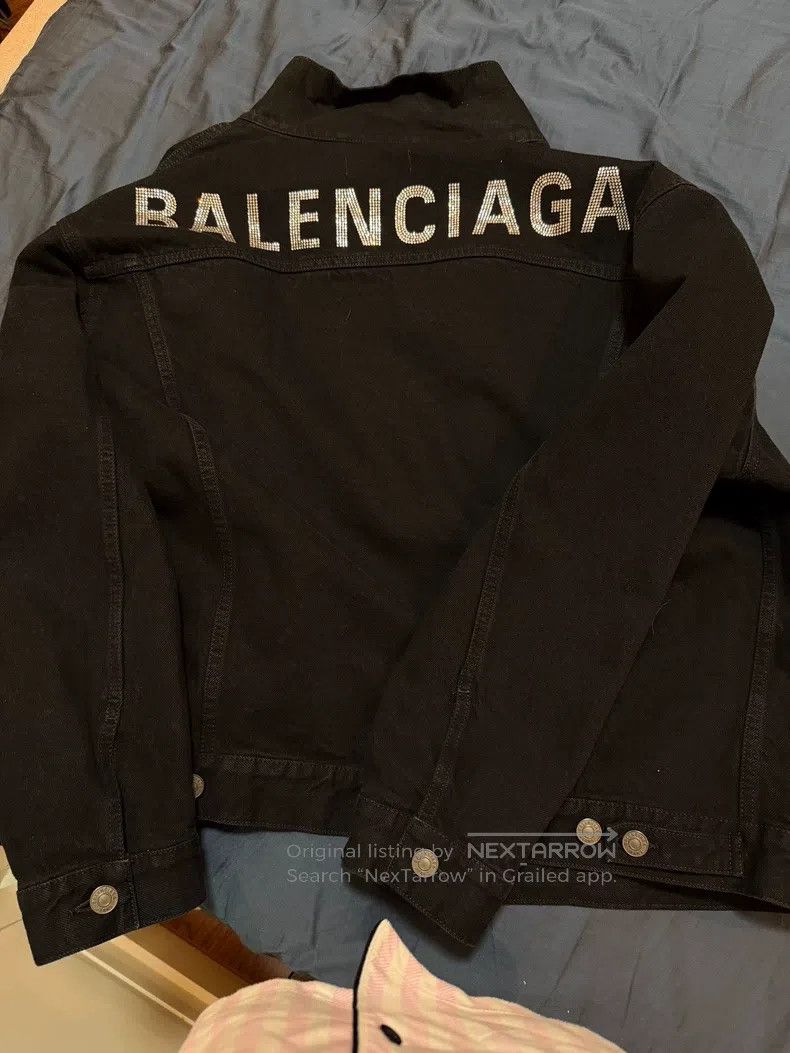 Balenciaga Balenciaga Black Denim Jacket Size XXS / US 00 / IT 34 - 1 Thumbnail