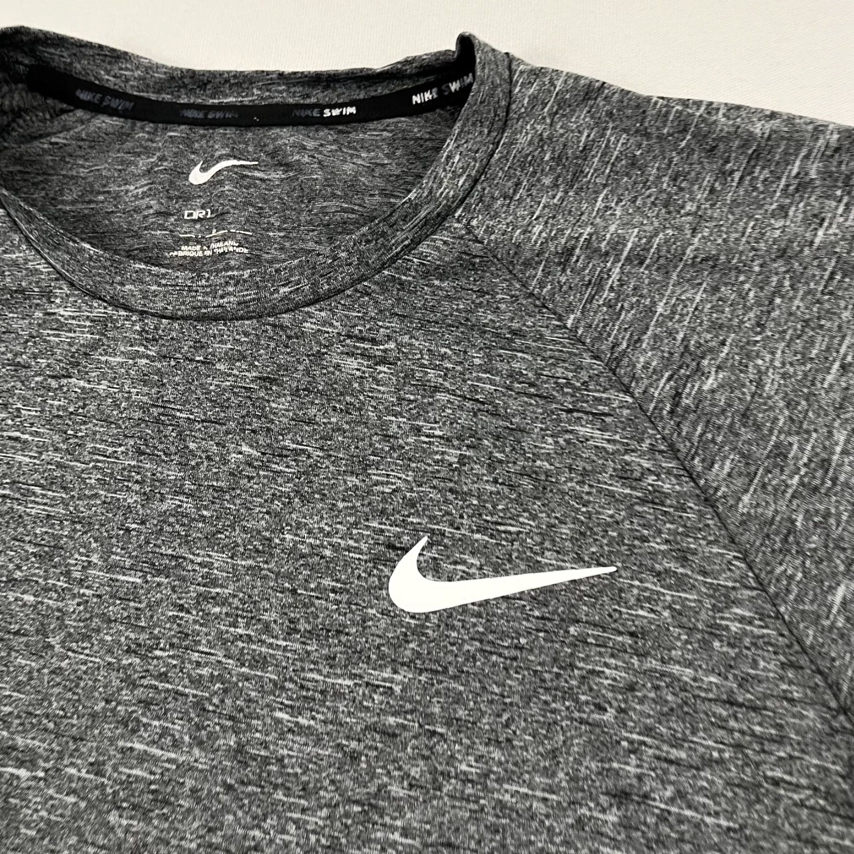 Nike Nike Dri-FIT Swim Shirt Mens Large Heather Gray UPF 40+ Water Sports Activewear Beach Gym Training Regular Short Sleeve Shirt Mens Size US L / EU 52-54 / 3 - 4 Thumbnail