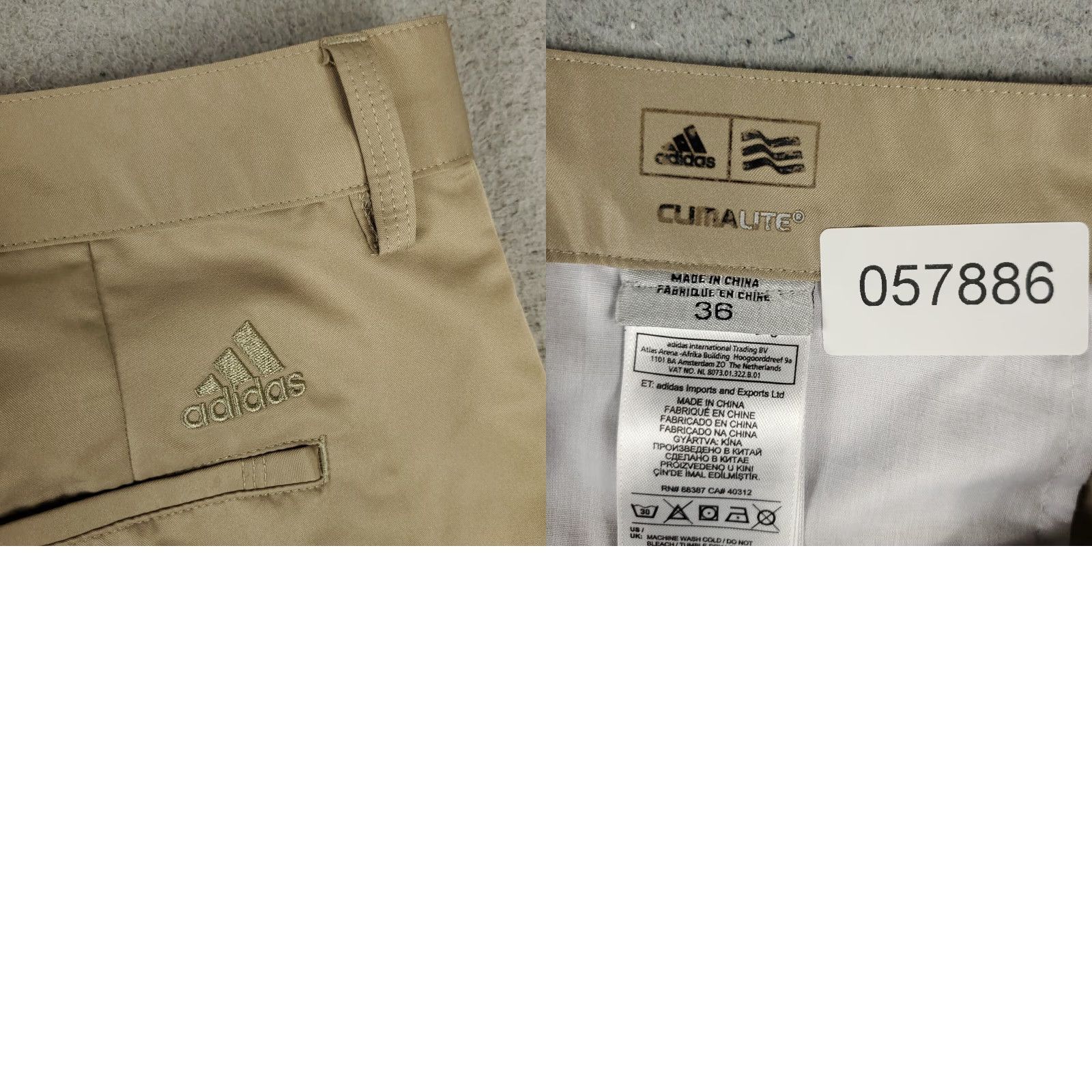 Adidas adidas Shorts Mens Size 36 Beige Golf Casual Slash Pockets Flat Front Chino Size US 36 / EU 52 - 8 Thumbnail