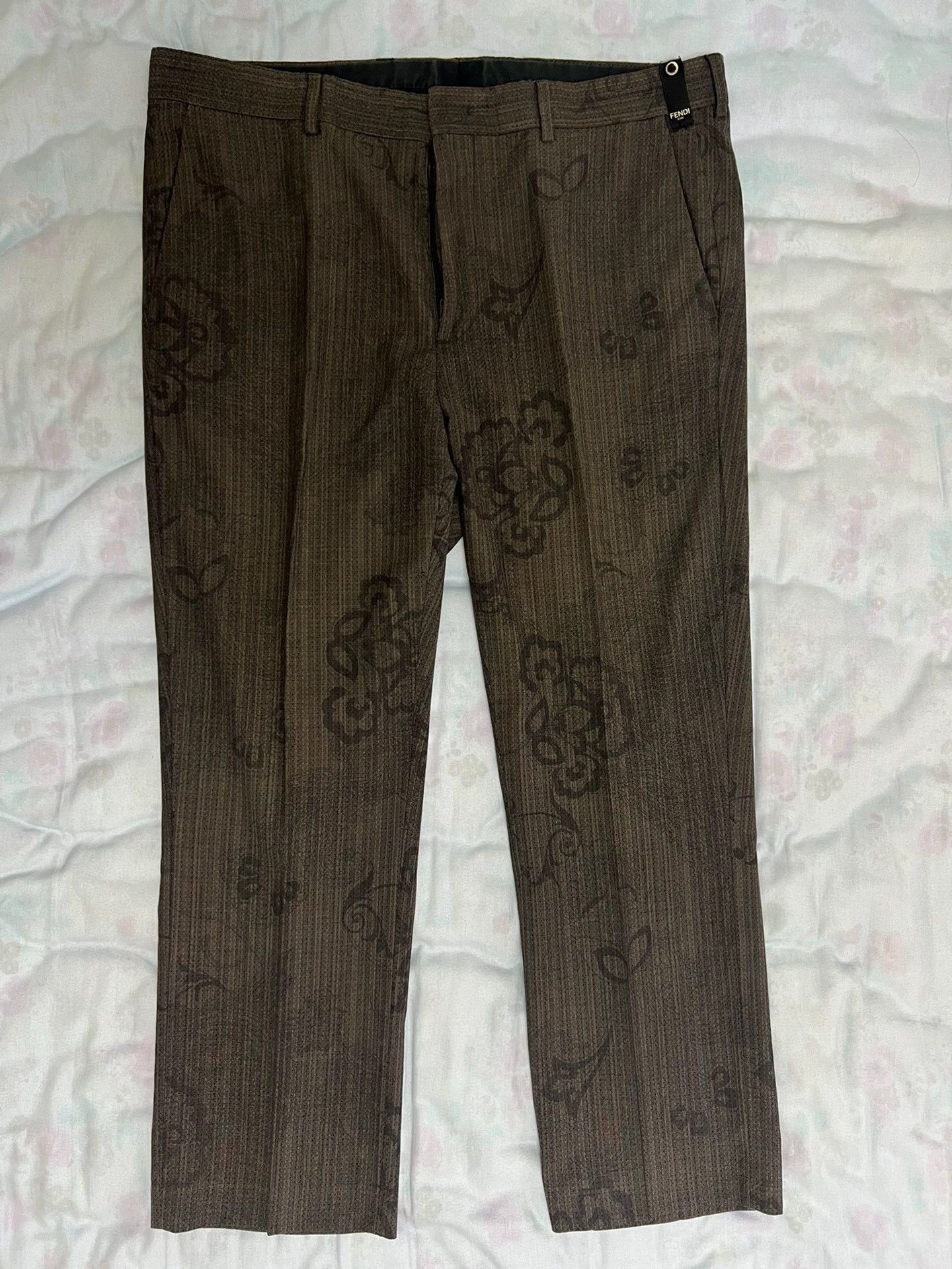 Fendi Fendi Runway Floral Wool Trousers Men's 50 Normal Size US 34 / EU 50 - 2 Thumbnail