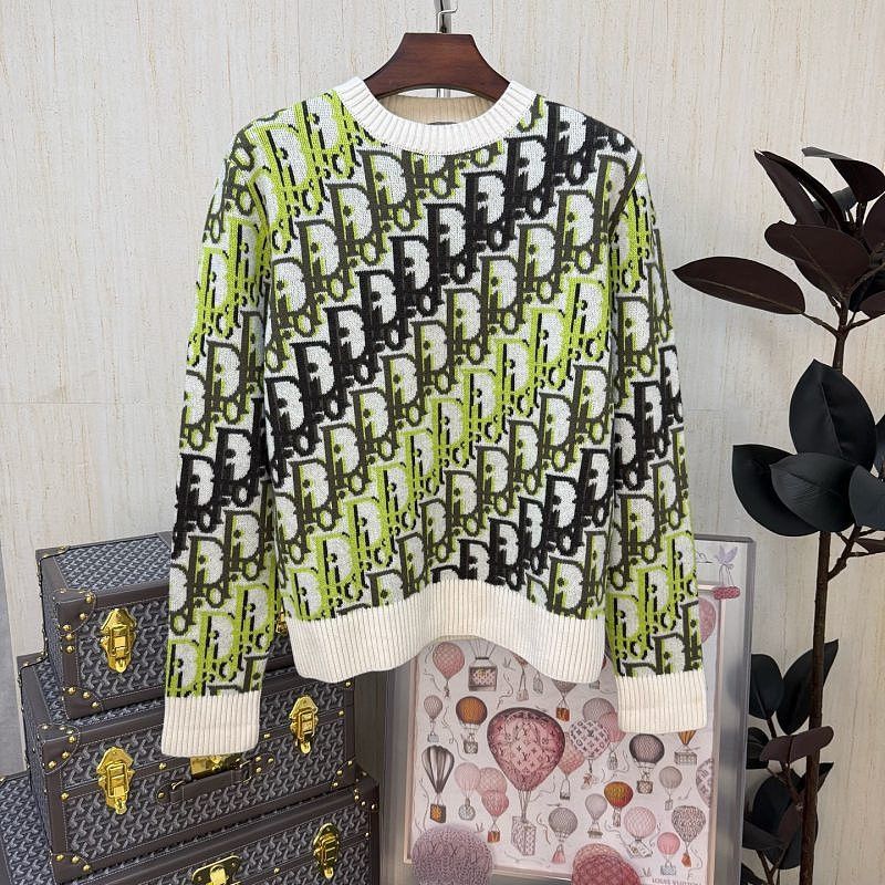 Dior Dior Oblique Jacquard Sweater Size L Size US L / EU 52-54 / 3 - 1 Thumbnail