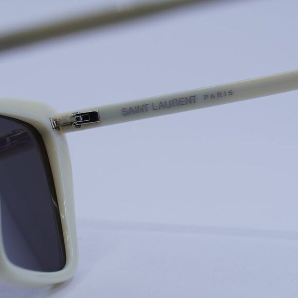 Saint Laurent Paris Saint Laurent SL737 MICA THIN 005 Sunglasses Ivory Cat Eye F Size ONE SIZE - 9 Thumbnail
