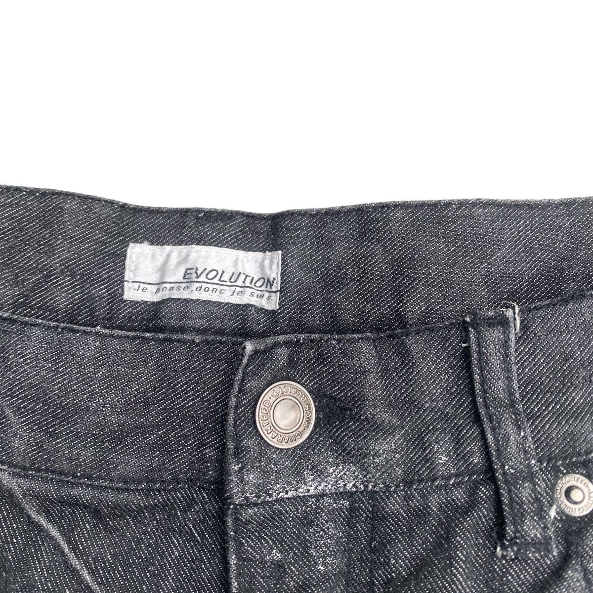 Japanese Brand EVOLUTION Black Distressed flare Size US 33 - 10 Thumbnail