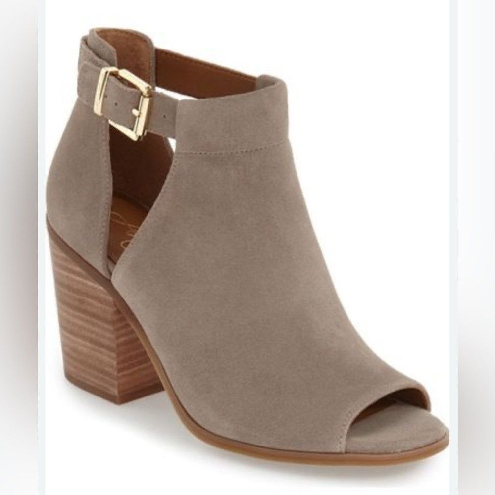 Other Arturo Chiang ‘Cordeliah' Split Shaft Peep Toe Suede Bootie Size US 9 / IT 39 - 1 Thumbnail