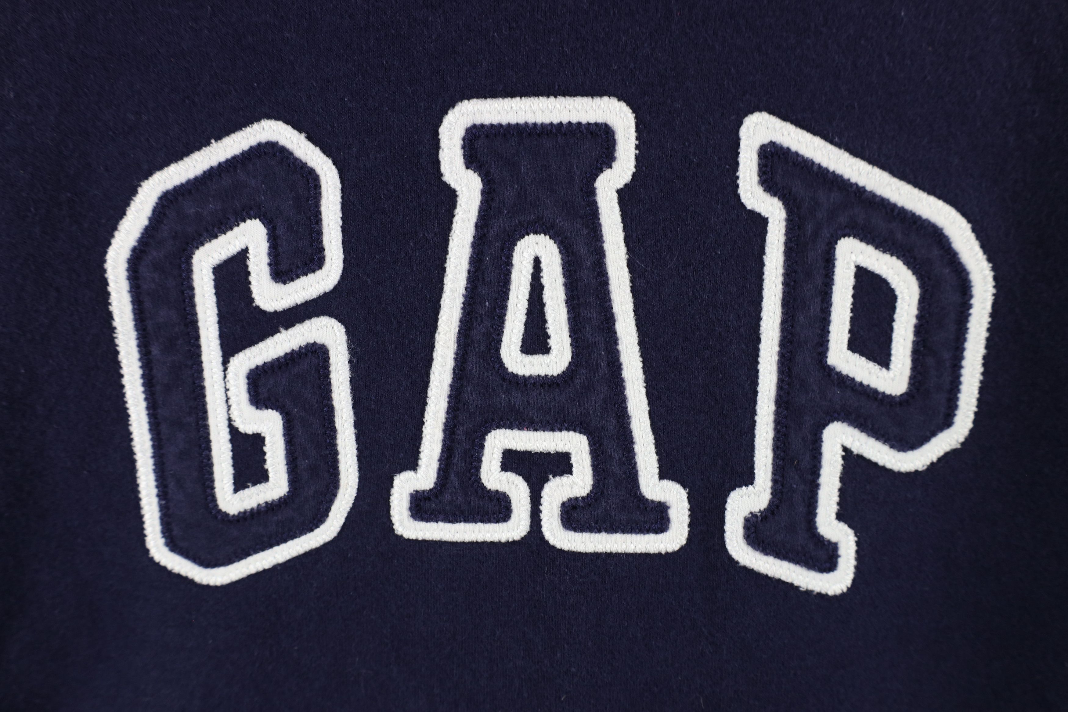 Gap × Vintage Vintage Gap Spell Block Letter Hoodie Sweatshirt Navy Blue Size XL / US 12-14 / IT 48-50 - 4 Thumbnail