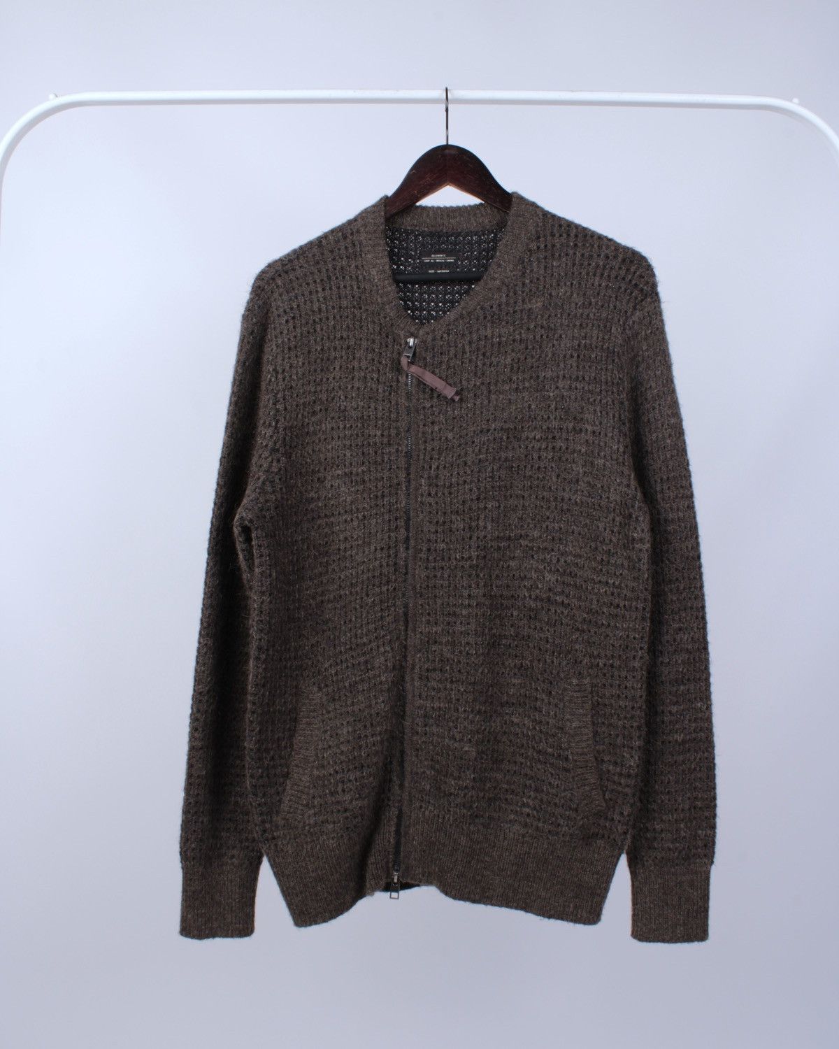Allsaints × Designer ALLSAINTS Milton Bomber Mohair Sweater Cardigan Zip Talon Size US M / EU 48-50 / 2 - 1 Thumbnail