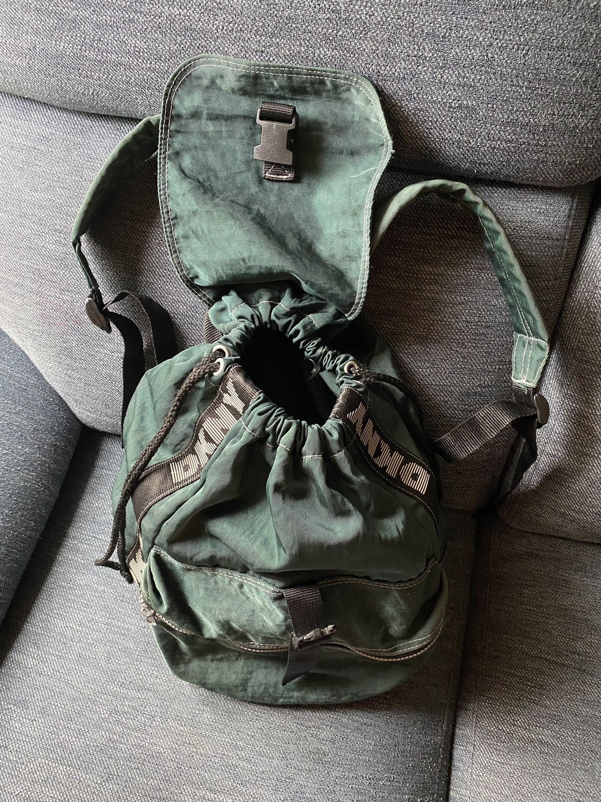 DKNY × Designer DKNY Forest Green Nylon Backpack Size ONE SIZE - 4 Thumbnail