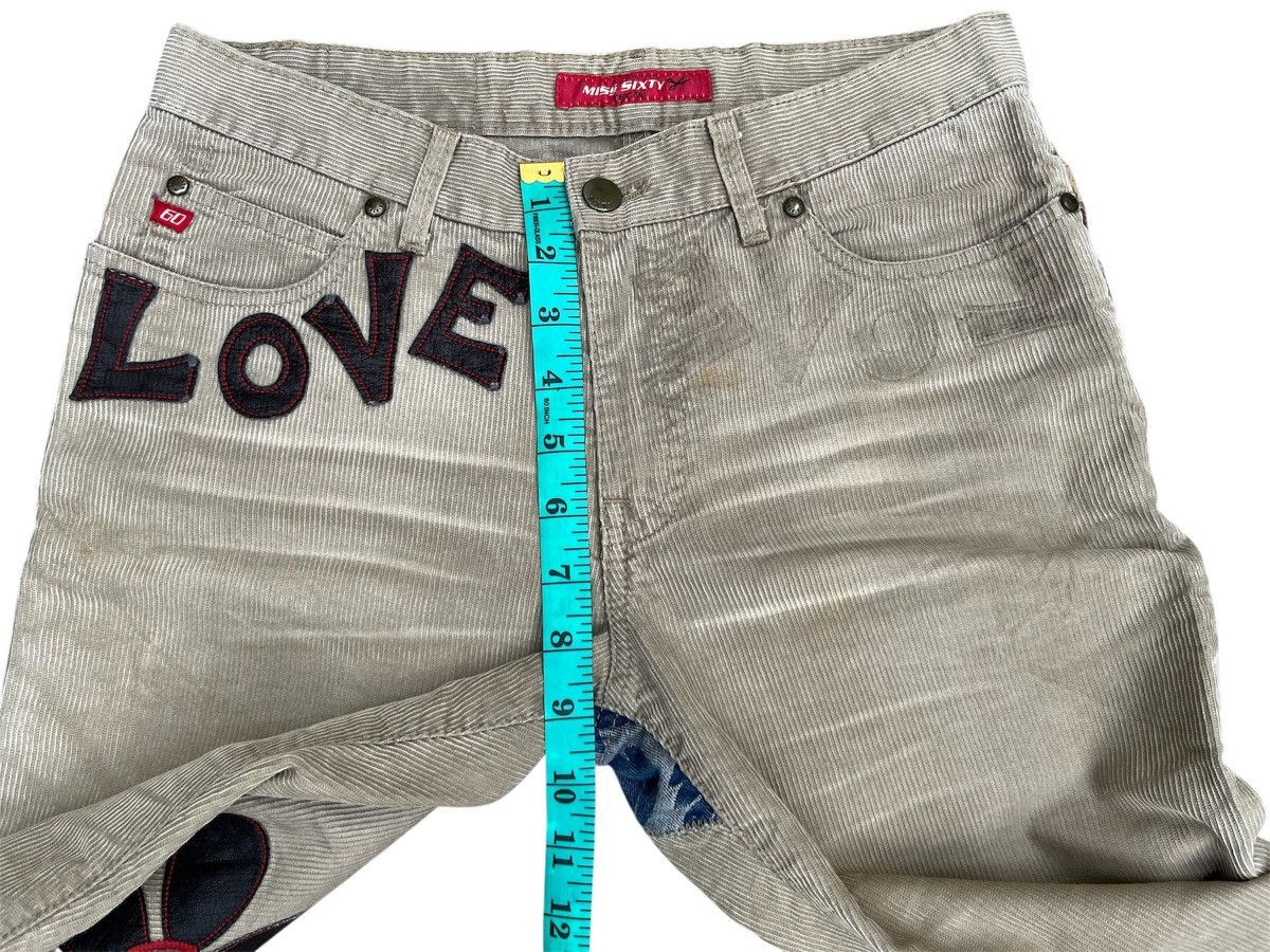 Seditionaries MISS SIXTY Patchwork Corduroy Flare Jeans Size 26" / US 2 / IT 38 - 16 Thumbnail