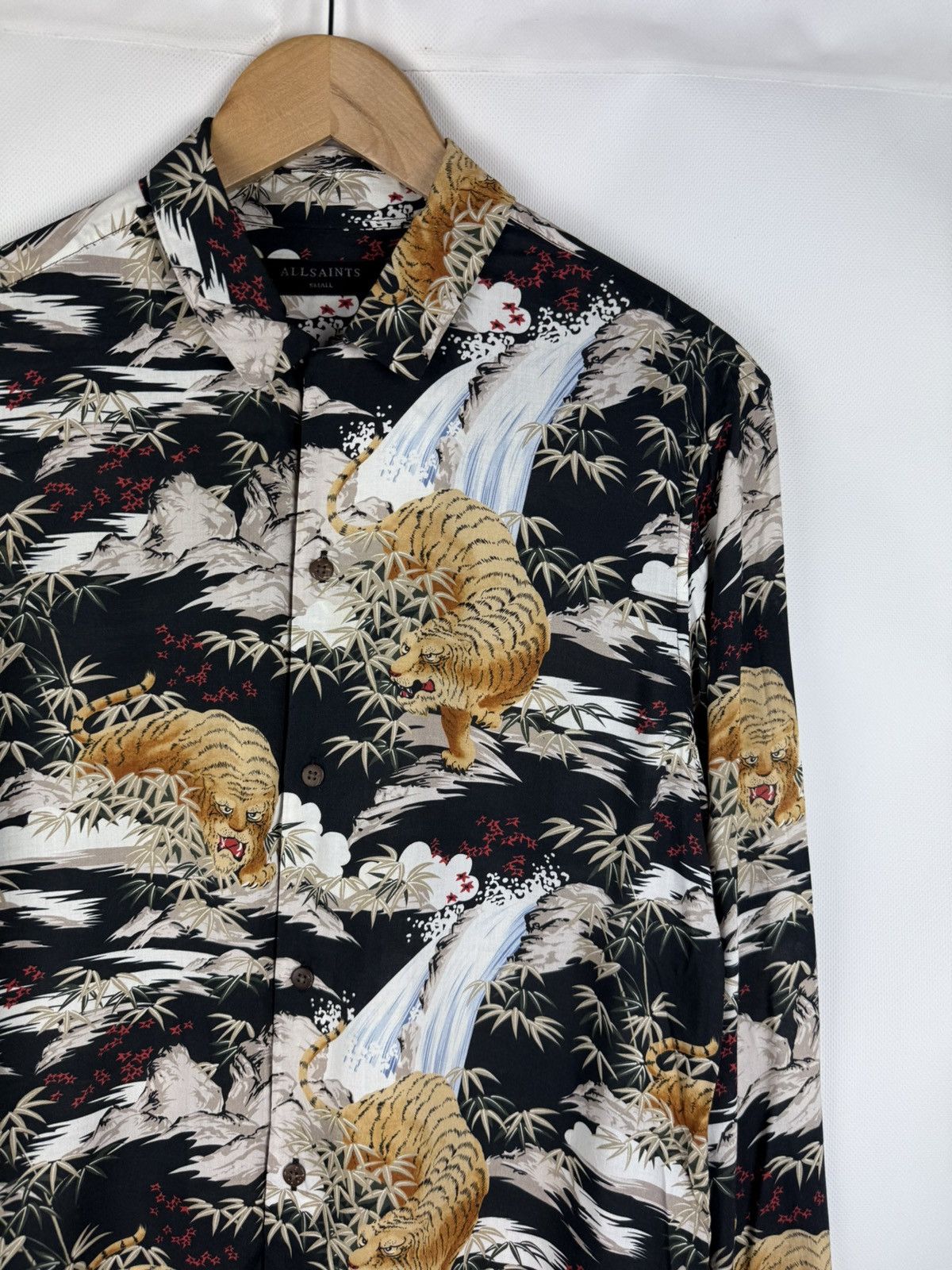 Allsaints × Japanese Brand Allsaints Sumatra LS Overprinted Viscose Button Up Shirt Size US S / EU 44-46 / 1 - 5 Thumbnail