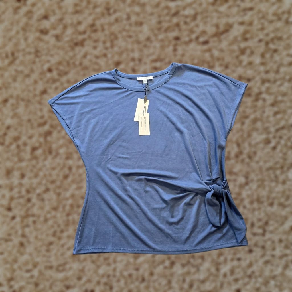 Vintage Cable Gauge Top Womens XL Blue Short Sleeve Soft Stretch Casual Capsule Shirt Men's? No—Womens Regular Fit T-Shirt Size XL / US 12-14 / IT 48-50 - 1 Thumbnail
