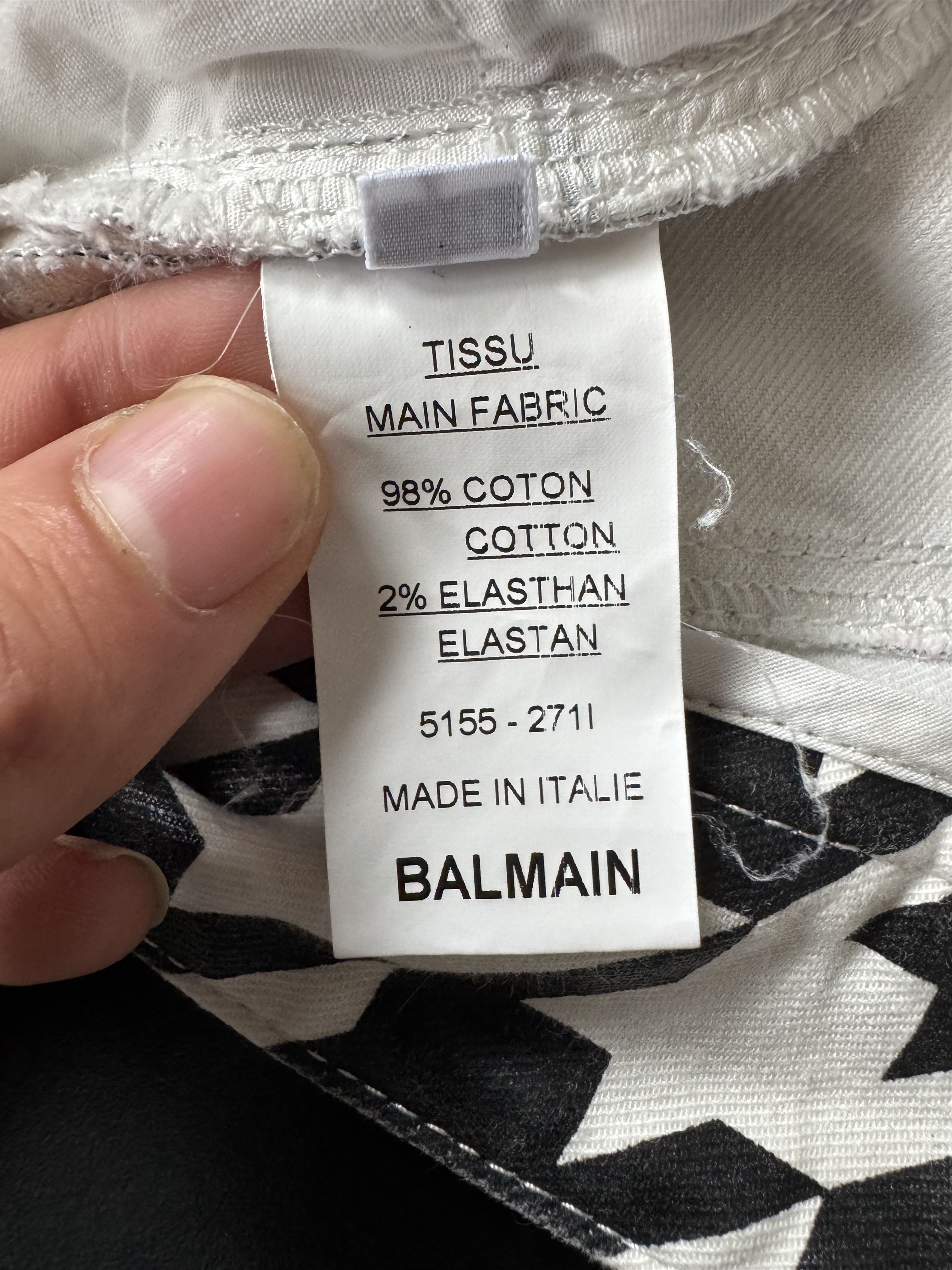 Balmain Star-Pattern Denim Trouser with lion embroidered buttons Size US 29 - 22 Thumbnail