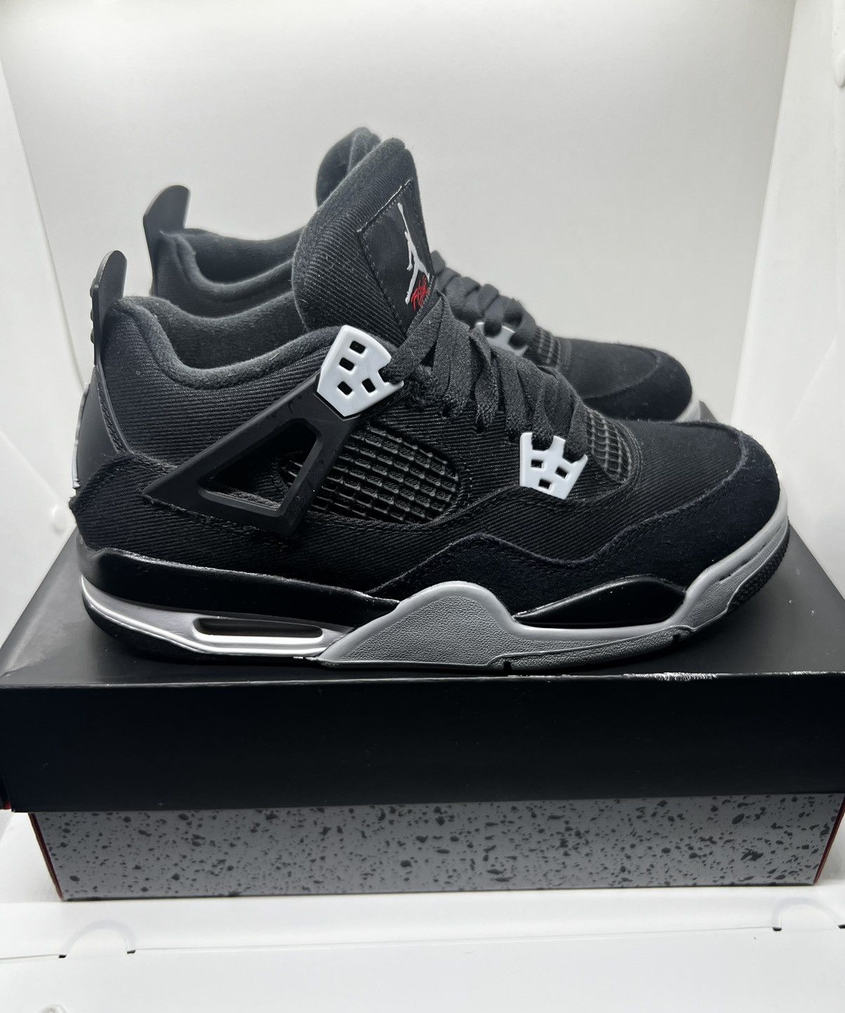 Jordan Brand Air Jordan 4 Retro SE Black Canvas (GS) Size US 7 / EU 40 - 3 Thumbnail