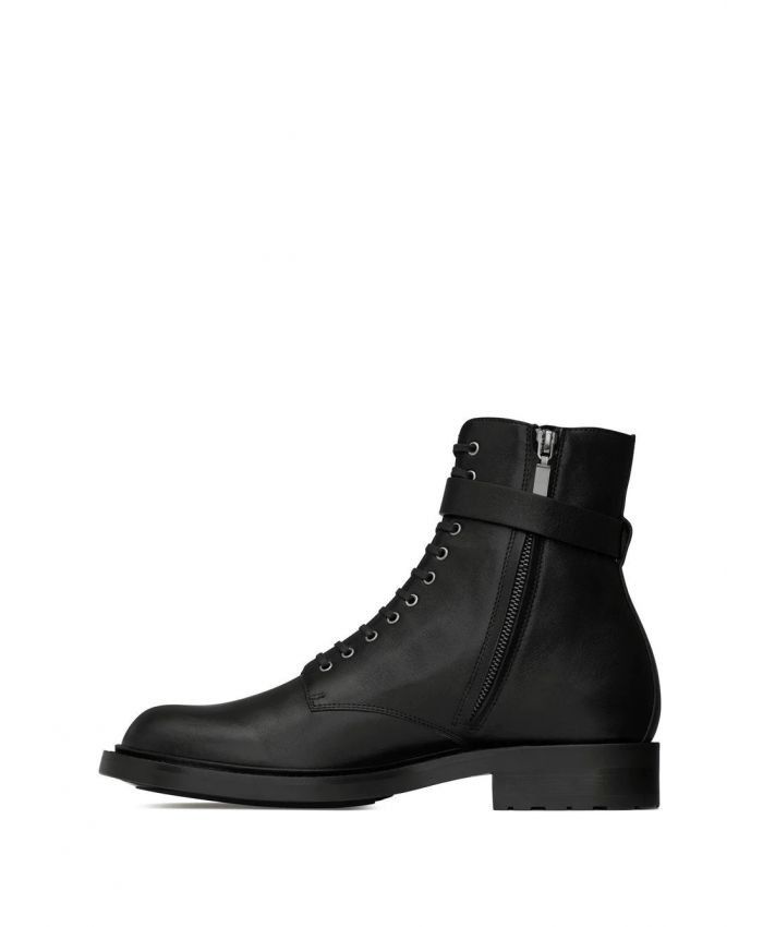 Saint Laurent Paris o1bcso1str0724 Army Boots in Black Size US 8 / EU 41 - 3 Thumbnail