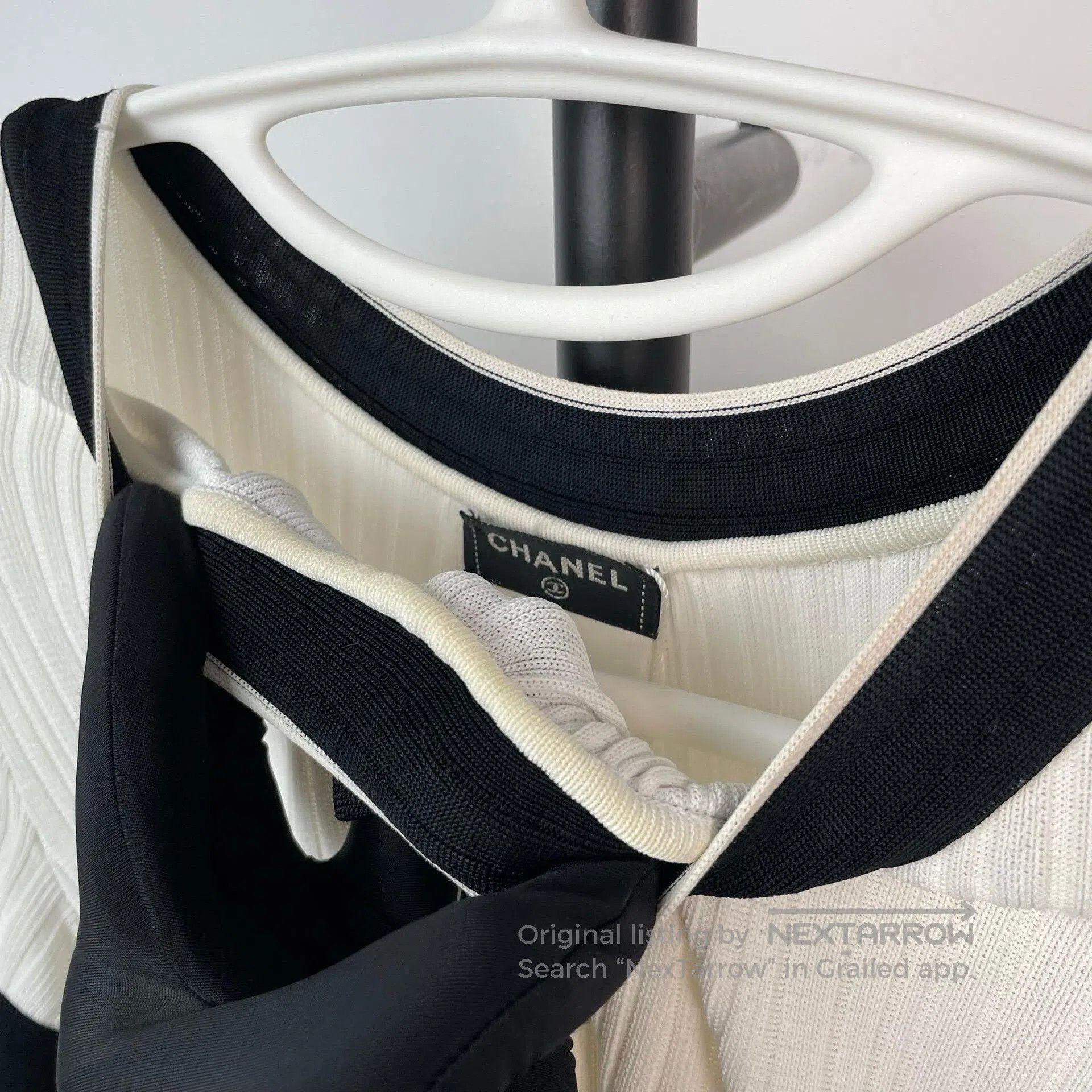 Chanel Chanel Black White Bow Pleated Dress. Size XS / US 0-2 / IT 36-38 - 8 Thumbnail