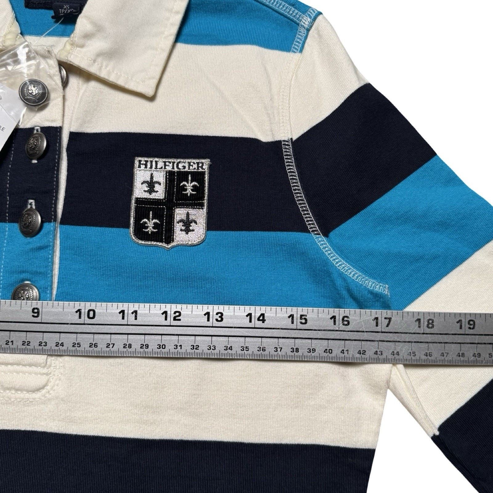 Tommy Hilfiger Womens Tommy Hilfiger Rugby Long Sleeve Striped Polo XS Size XS / US 0-2 / IT 36-38 - 4 Thumbnail