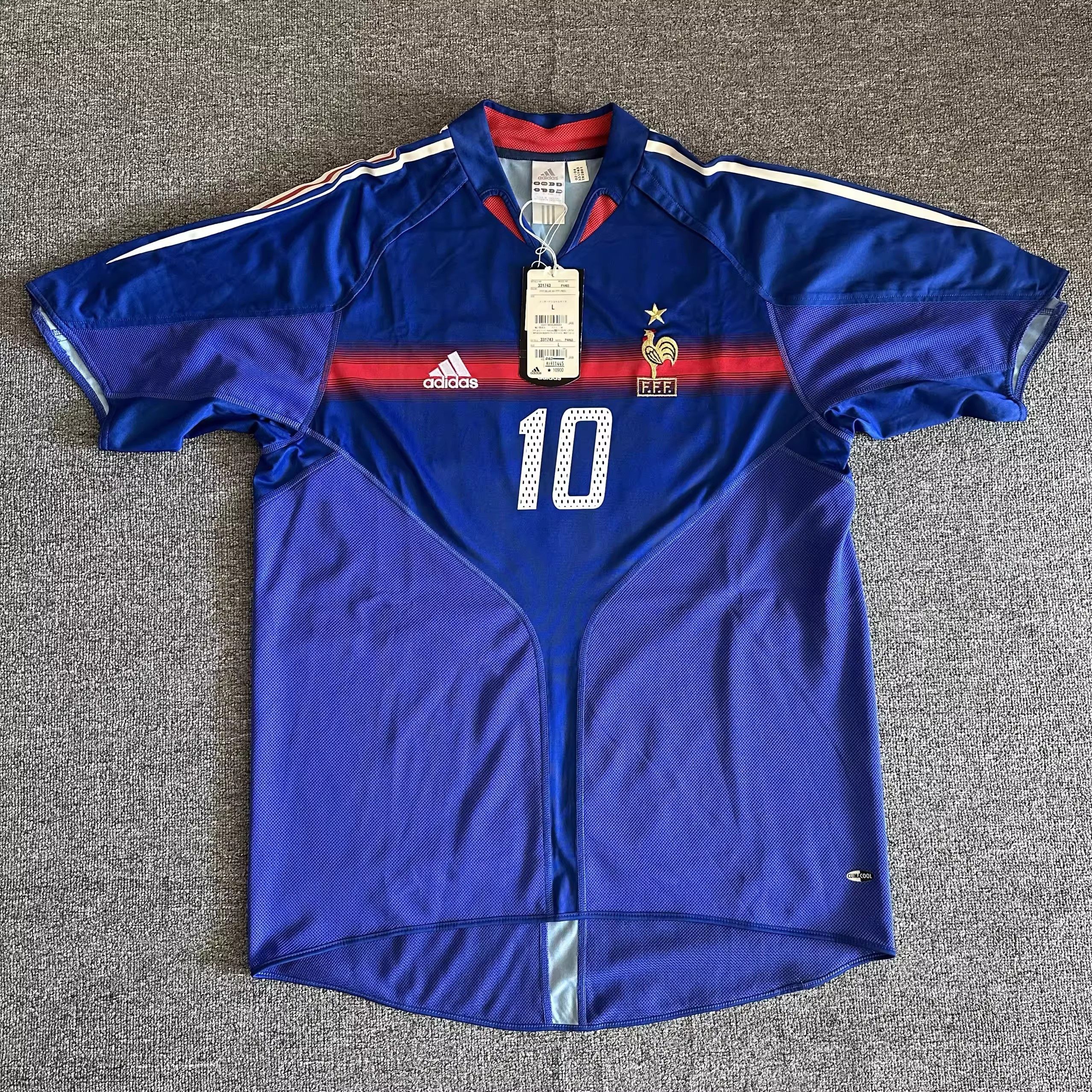 Other 2004 France #10 Zidane Jersey Size US XL / EU 56 / 4 - 2 Thumbnail