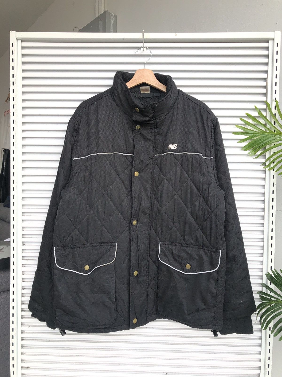 New Balance Vintage New Balance Button Up Quilted Jackets Size US XL / EU 56 / 4 - 1 Thumbnail