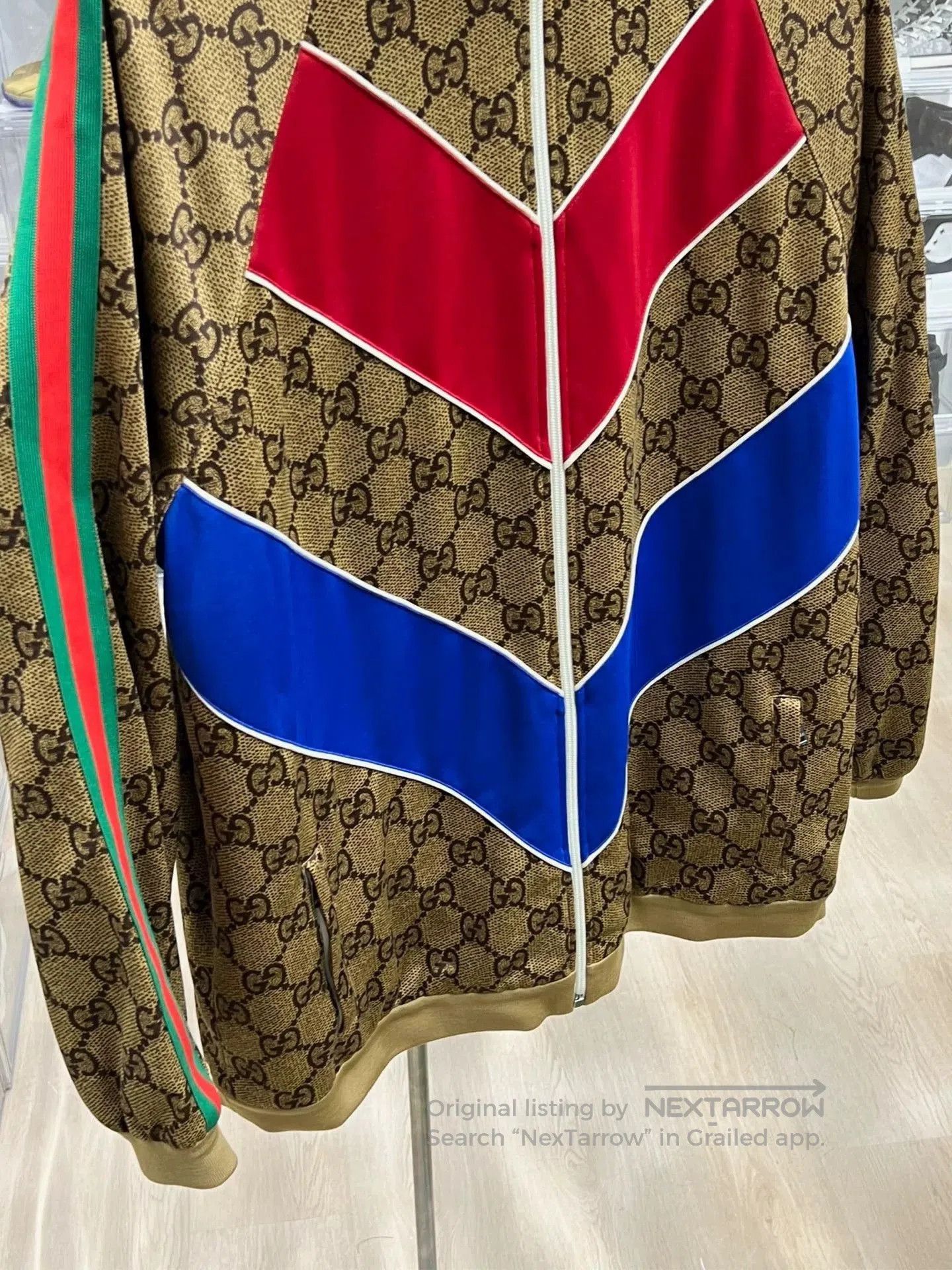 Gucci GUCCI Red Blue Striped Zip Jacket. Size US M / EU 48-50 / 2 - 2 Thumbnail