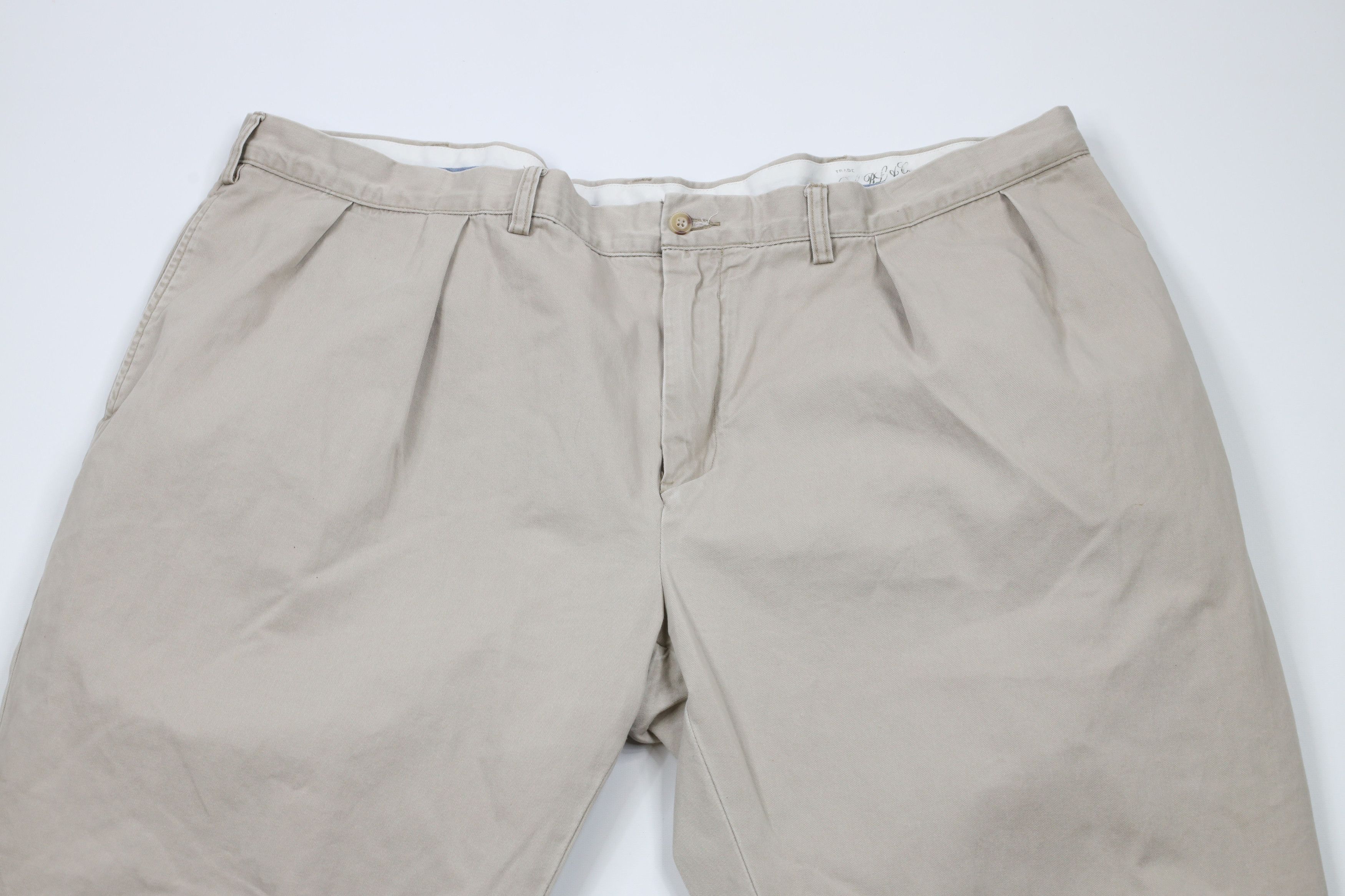 Ralph Lauren × Vintage Vintage Ralph Lauren Wide Leg Chino Pants Beige Cotton Size US 44 / EU 60 - 2 Thumbnail
