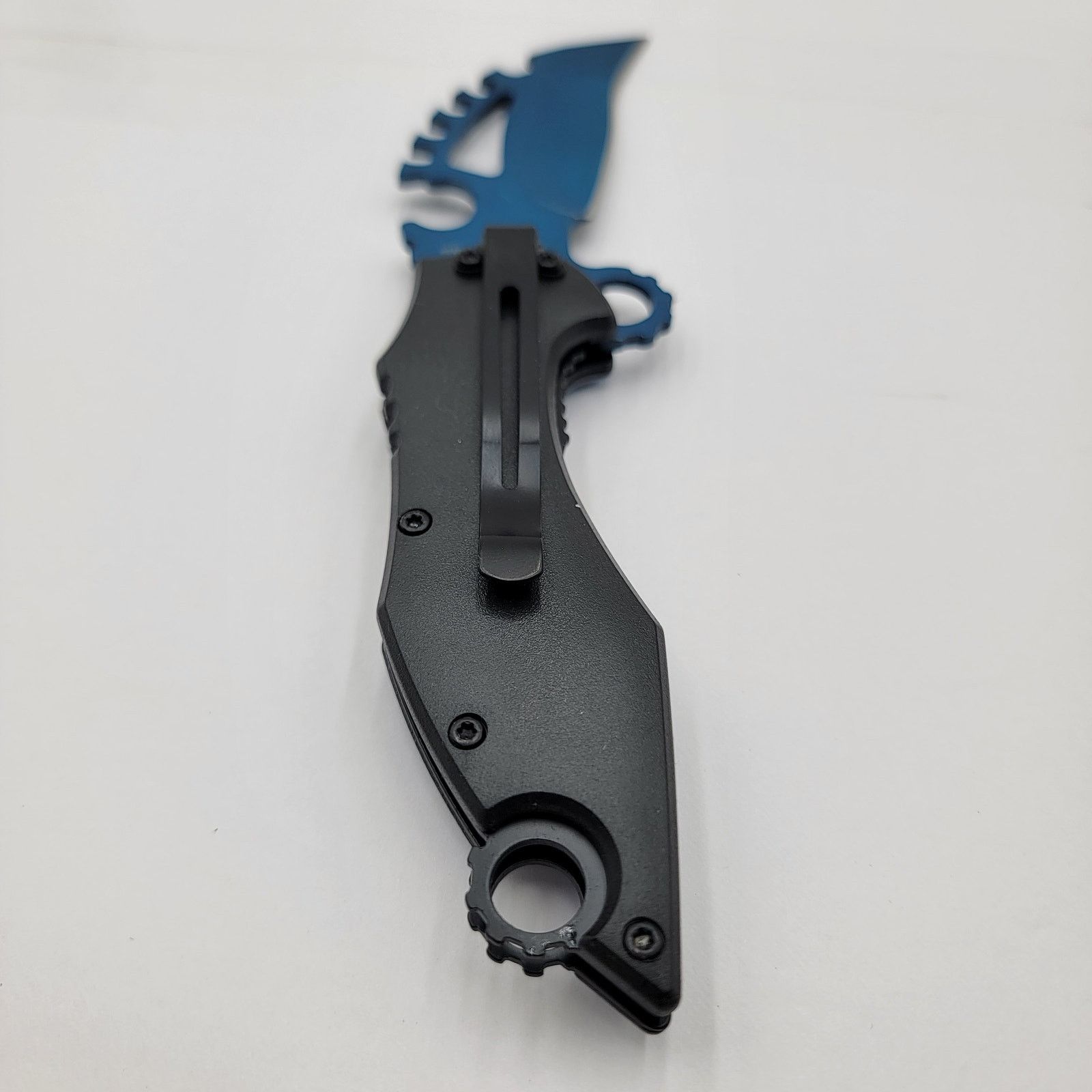 Voodoo Tactical Limited Edition Blue /w Skulls Folding Tactical Pocket Knife Size ONE SIZE - 2 Thumbnail