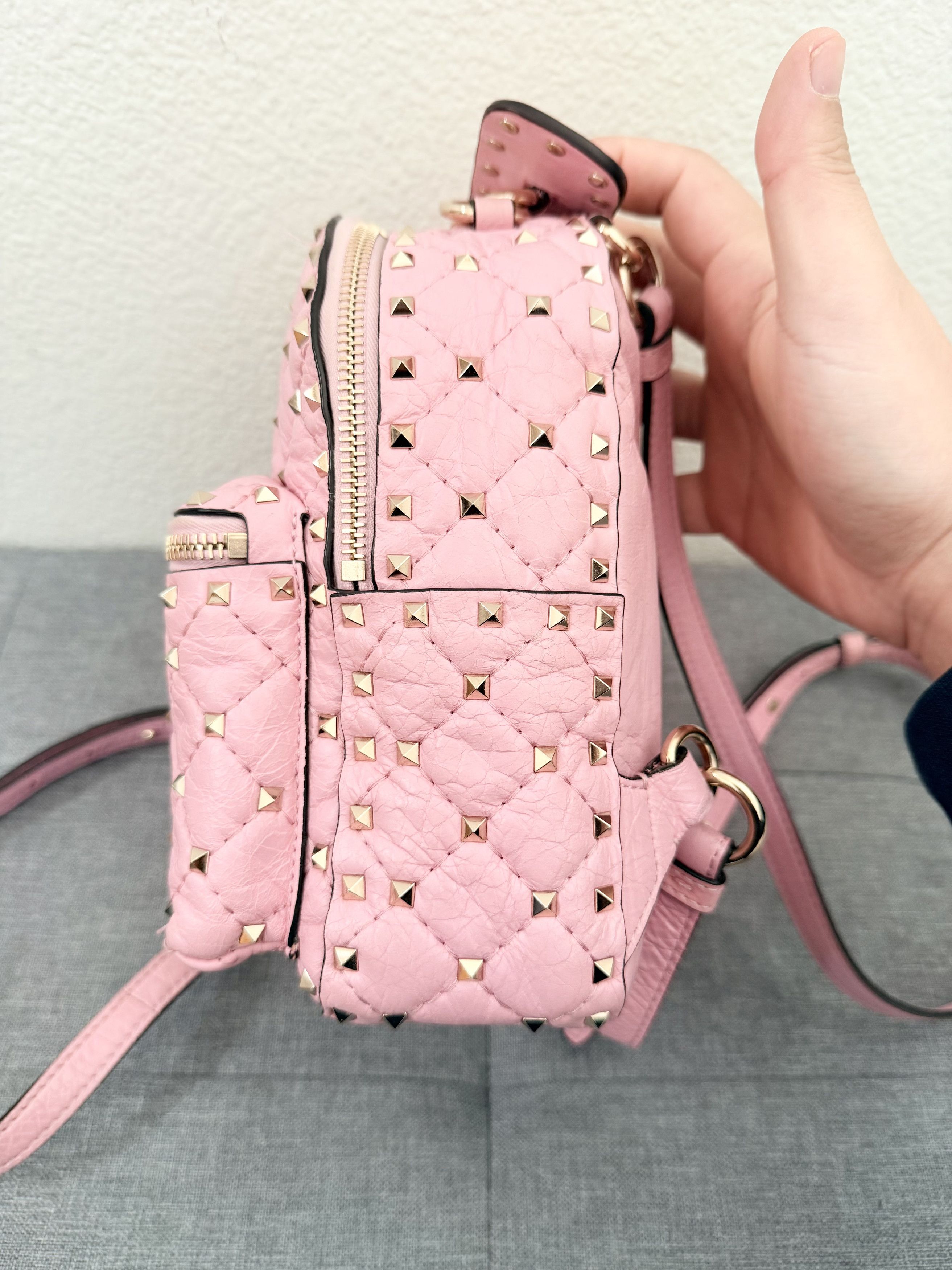 Other Authentic Valentino Rockstud Pink Mini Backpack Size ONE SIZE - 3 Thumbnail