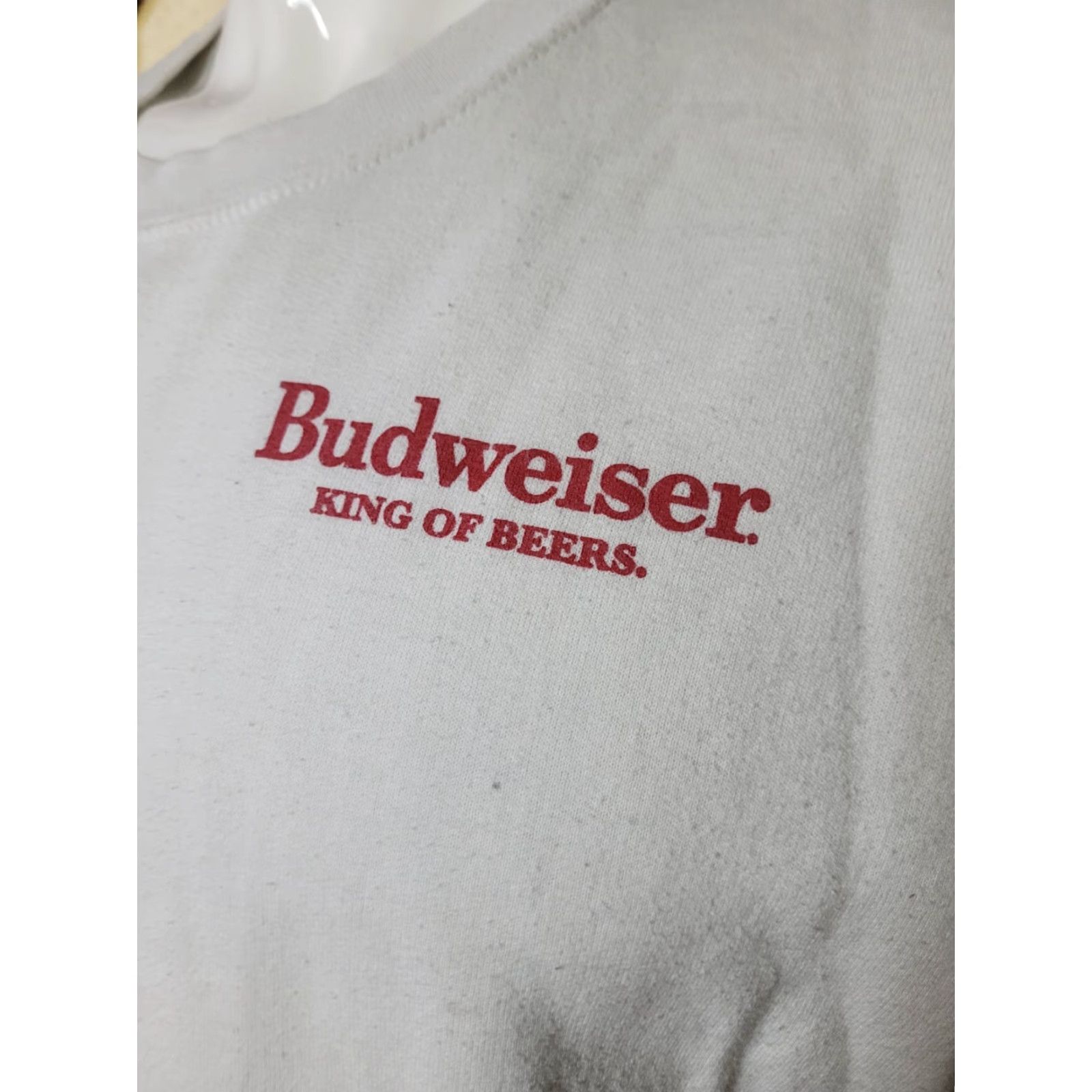 Budweiser VINTAGE Budweiser Crewneck Sweatshirt Large Shirt Unisex Adults L White Budweiser Beer Retro USA Eagle 90s Size US L / EU 52-54 / 3 - 2 Thumbnail