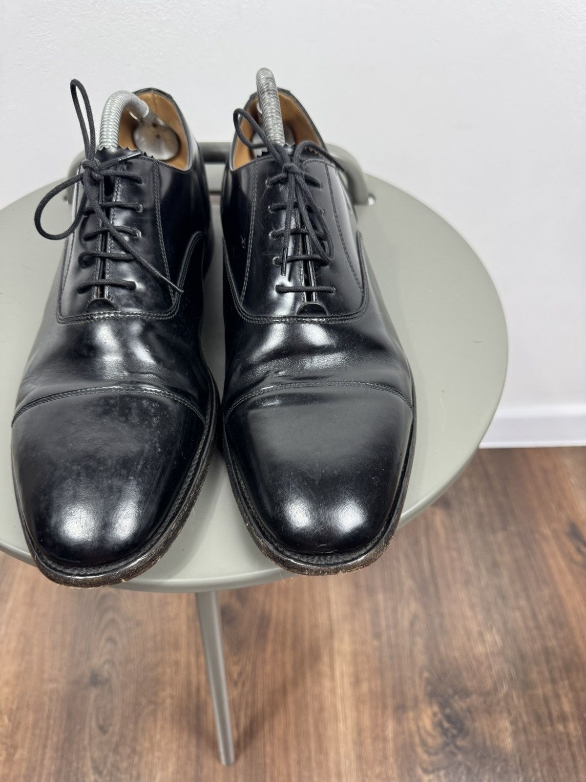Loake Loake Black Leather Oxford Cap Toe Dress Shoes US 10 England Size US 10 / EU 43 - 5 Thumbnail