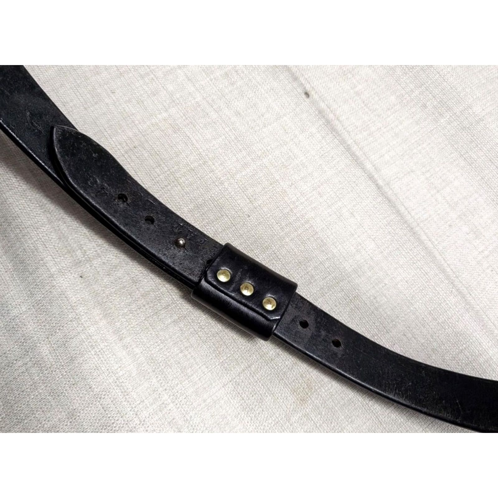 Vintage Two Fools Leather Goods belt Western Leather brown 48 Dress Belt Men's 1-1/2" width Harness Leather Size ONE SIZE - 7 Thumbnail