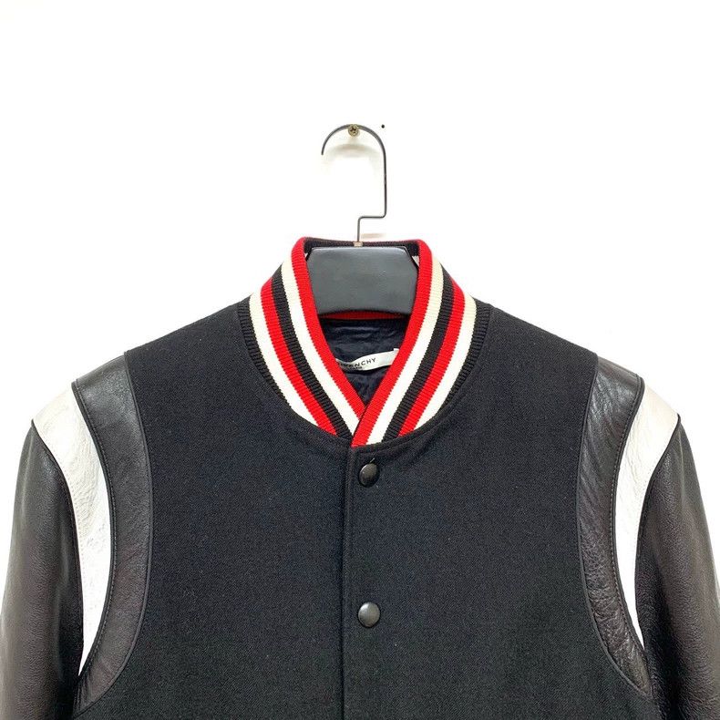 Givenchy Givenchy Size50 Classic Leather-trimmed Baseball Jacket, Si Size US M / EU 48-50 / 2 - 3 Thumbnail