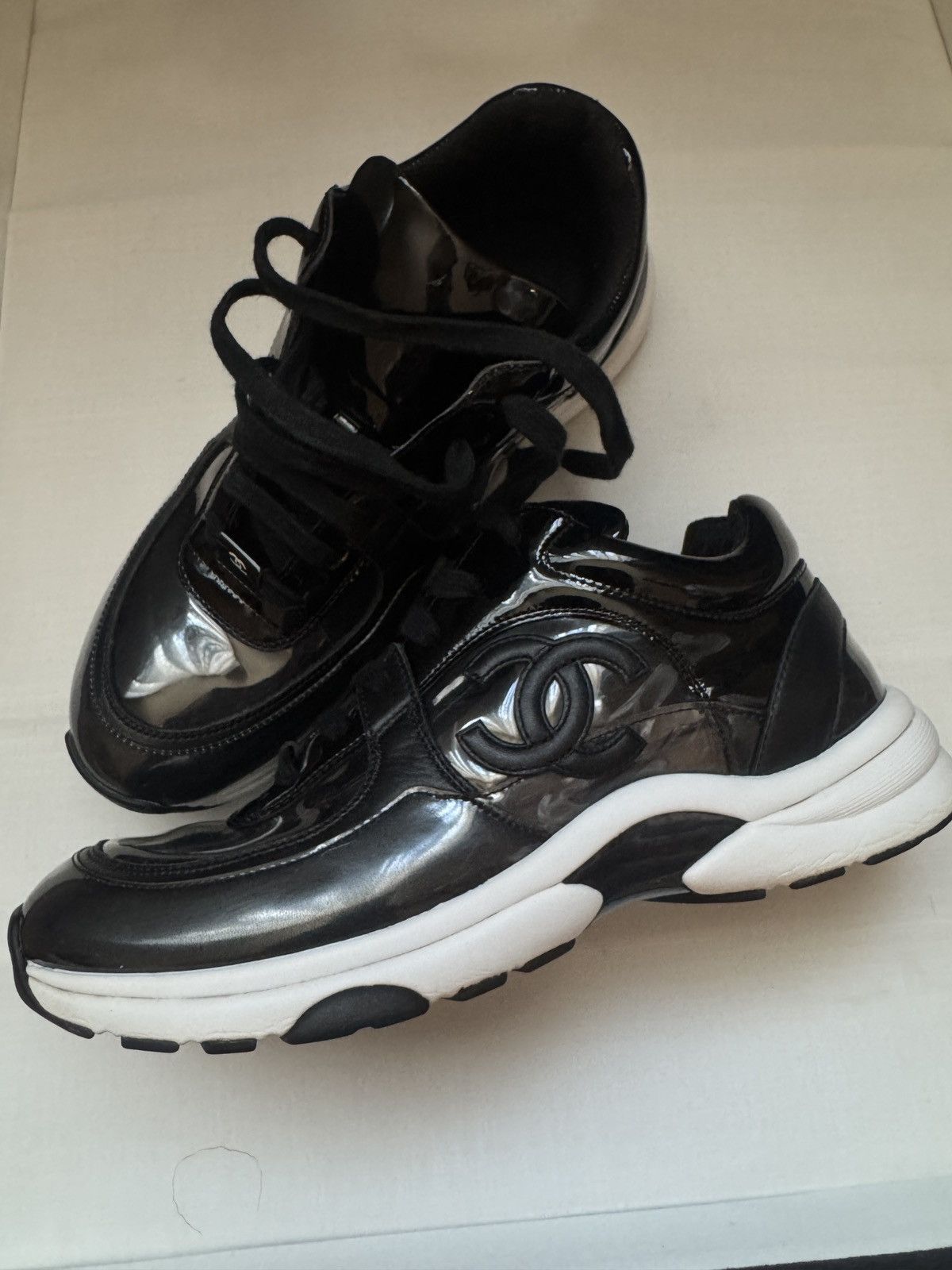 Chanel Chanel leather Transparent sneakers Size US 6.5 / IT 36.5 - 1 Thumbnail