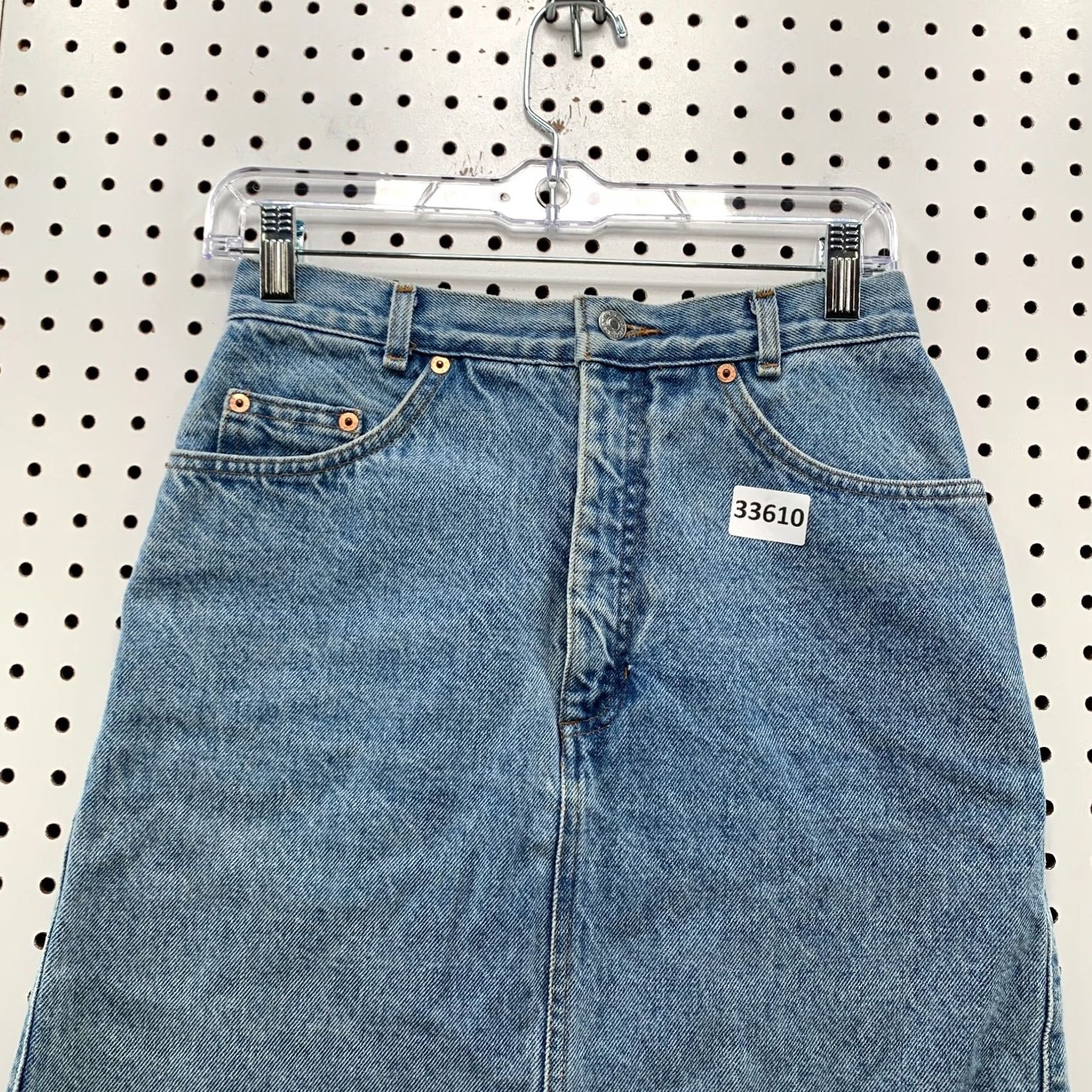Gap VINTAGE Gap Denim Skirt Womens Size 8 Zipper Light Wash Knee Length 90s Made USA Size 30" / US 8 / IT 44 - 5 Thumbnail