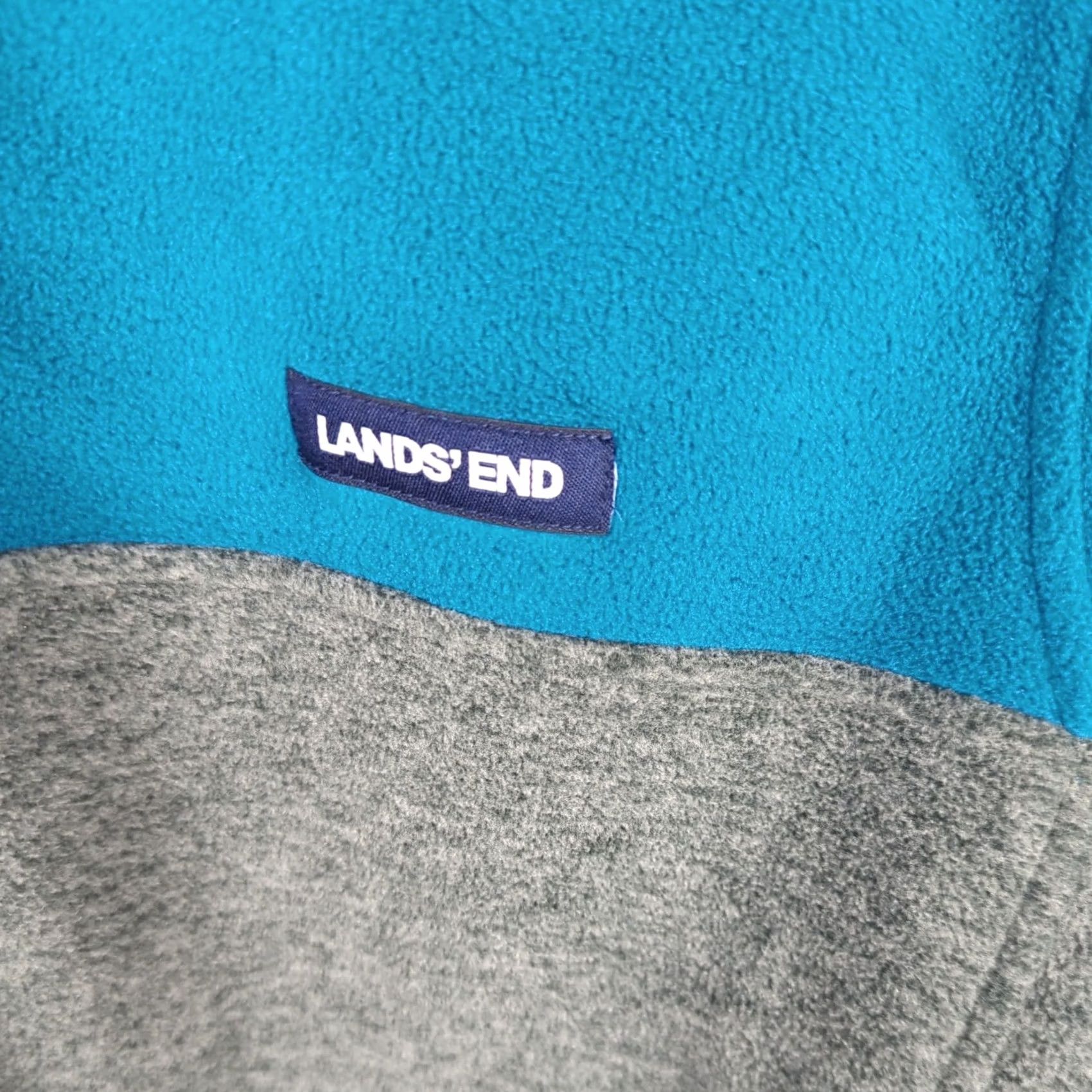 Lands' End Lands End Mens Size Large Tall 42-44 gray Fleece Pullover Jacket Size US L / EU 52-54 / 3 - 4 Thumbnail