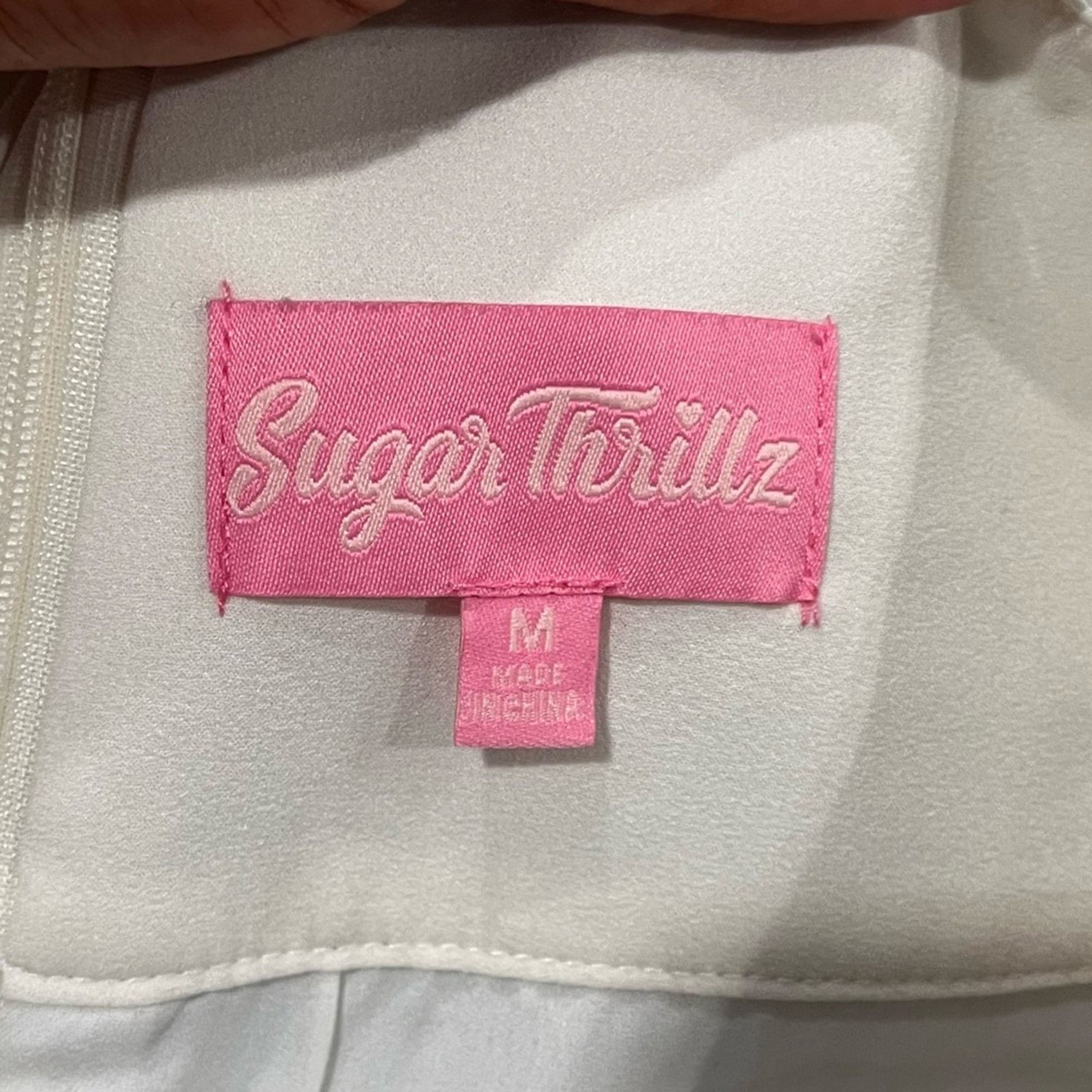 Vintage Sugar Thrillz Mini Skirt High Waist Pleated Lace Up Size M Size 28" / US 6 / IT 42 - 2 Thumbnail