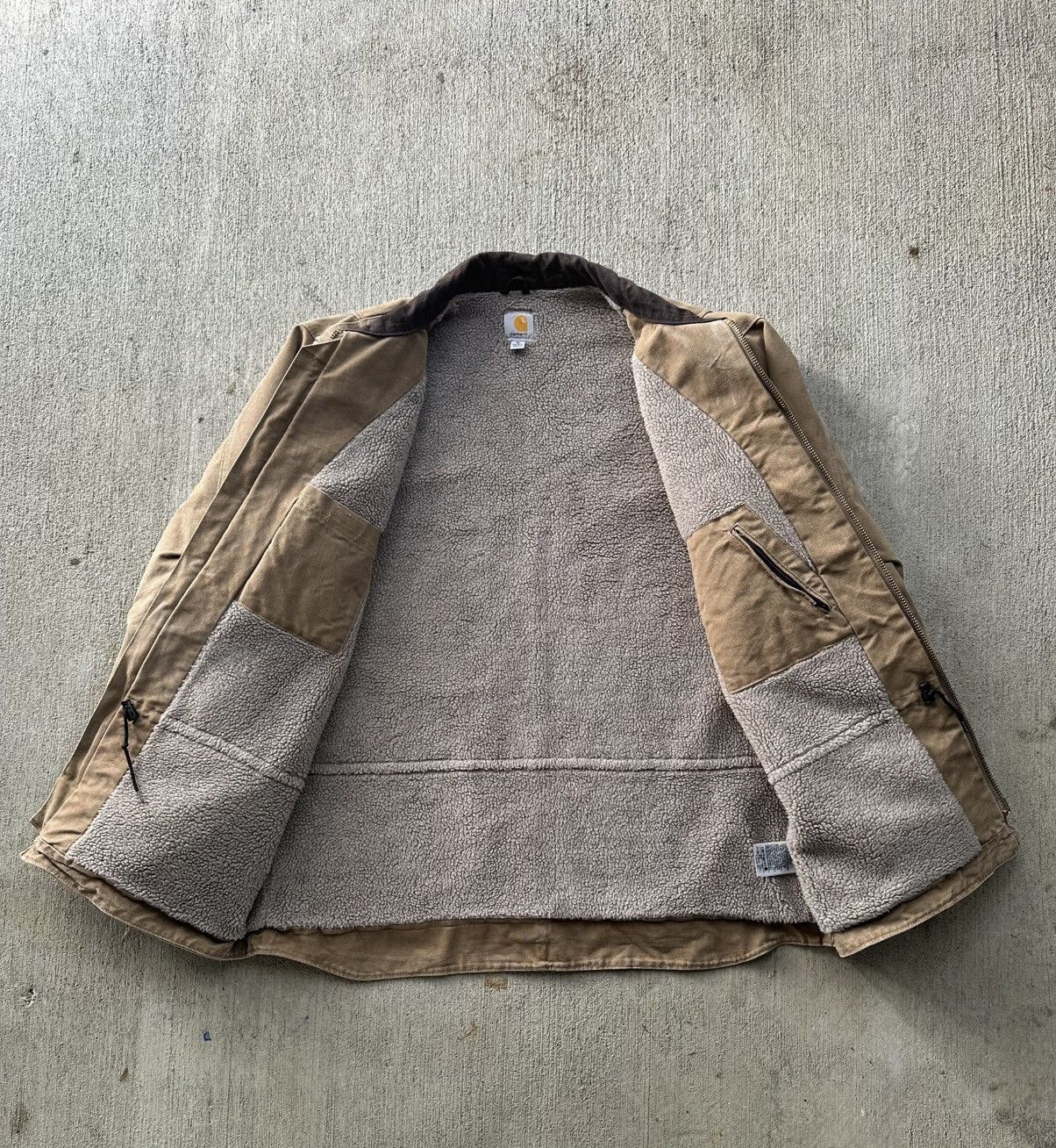 Carhartt Vintage Carhartt C61 Brown Ridge Coat Sherpa Lined Size US XL / EU 56 / 4 - 3 Thumbnail