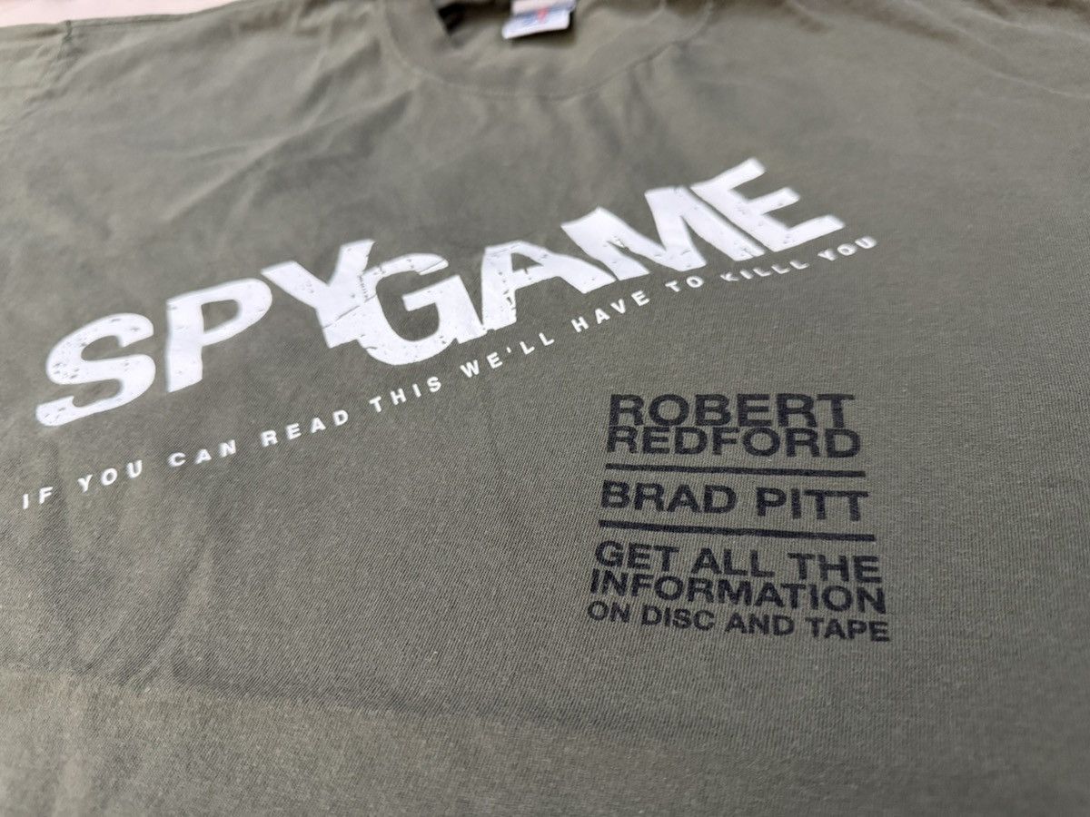 Vintage Very Rare Vintage 00s SPY GAME Brad Pitt T Shirt Size US L / EU 52-54 / 3 - 3 Thumbnail