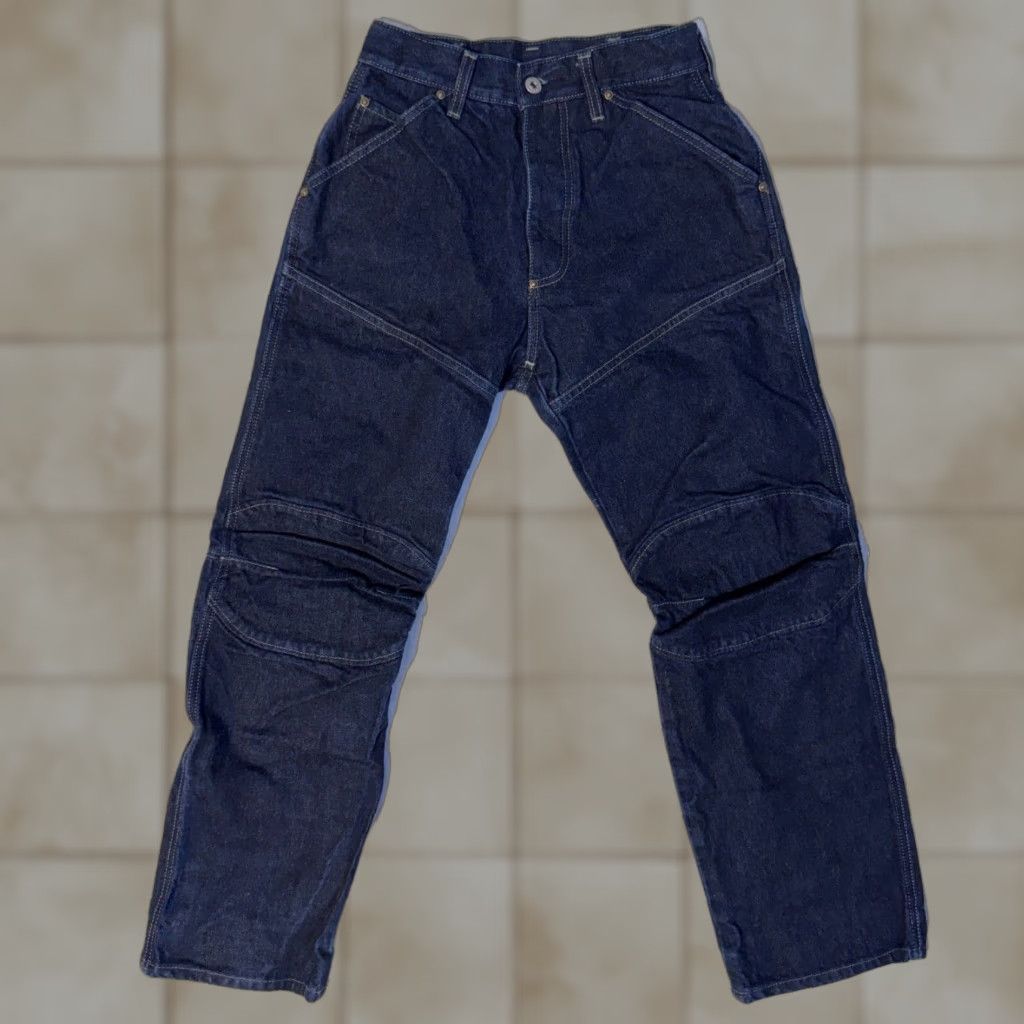 G-Star VINTAGE G-Star Raw SHORTCUT ELWOOD Jeans Men 27x30 Blue Cotton Denim 3D Workwear Straight Inseam 30 Mid-Rise Classic Regular Jeans Mens Size US 27 - 1 Thumbnail